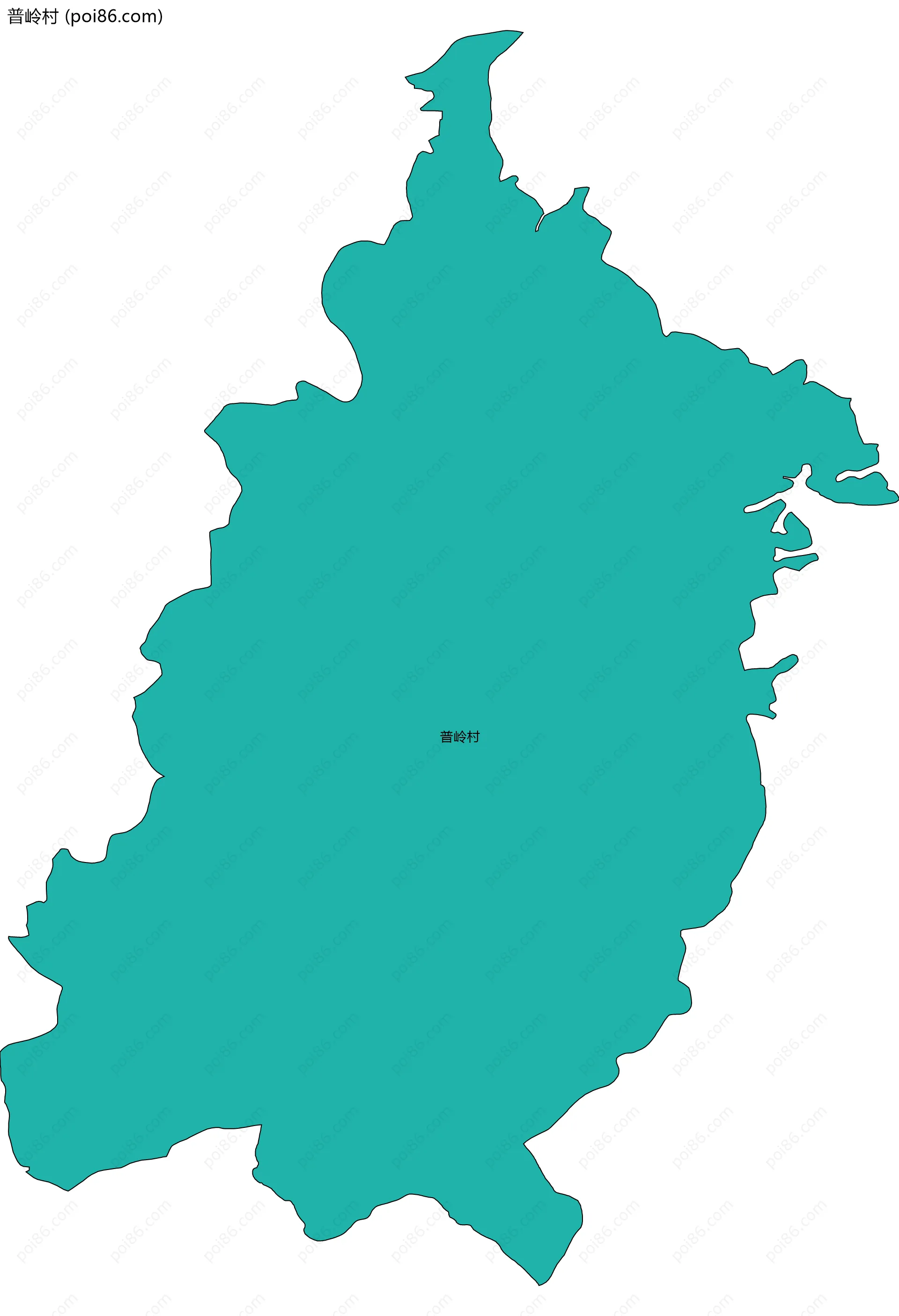 普岭村边界地图