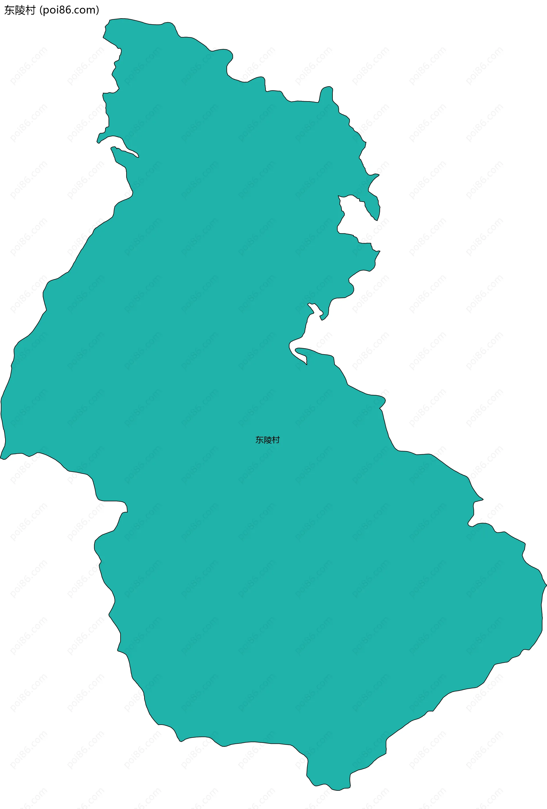 东陵村边界地图