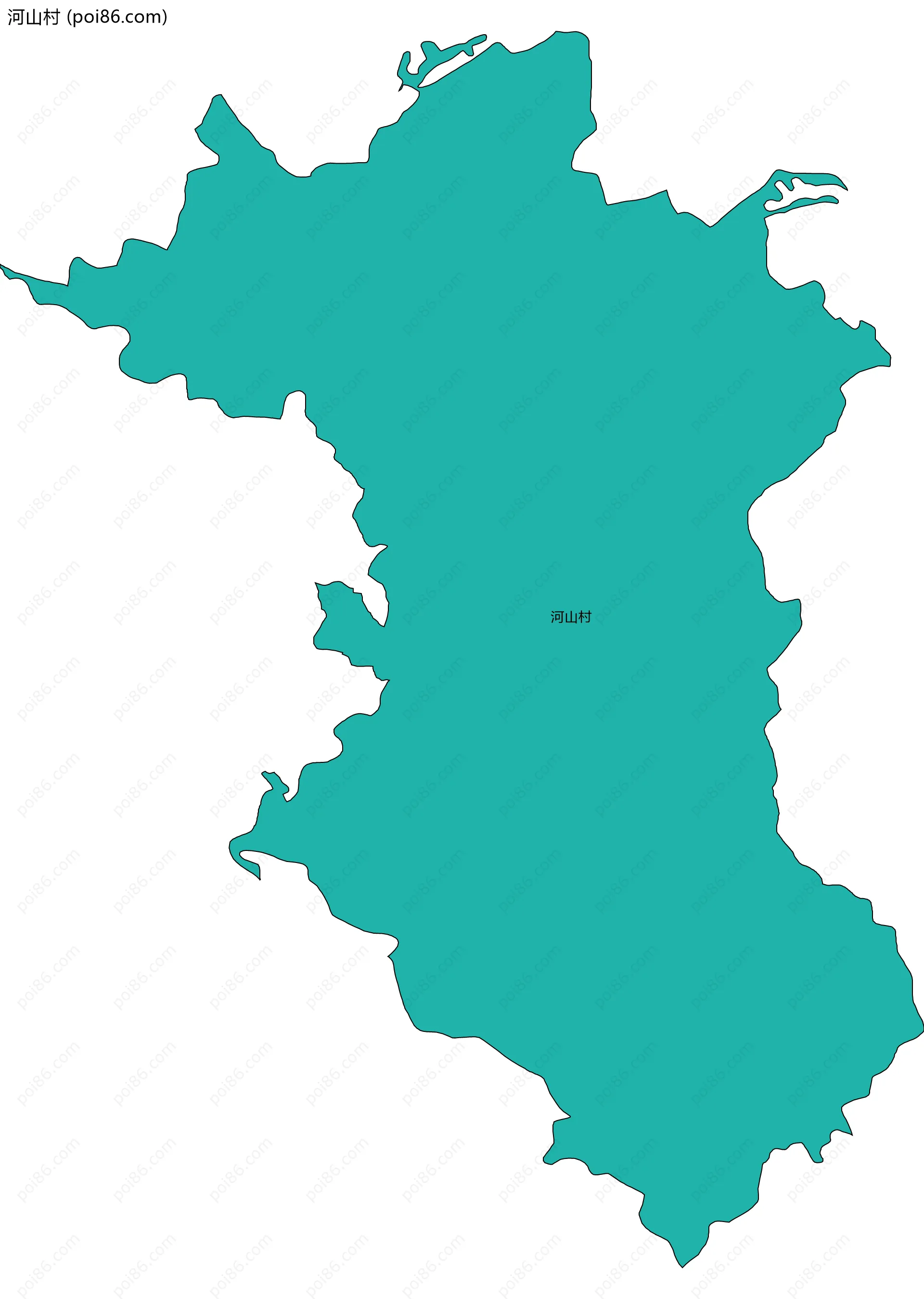 河山村边界地图