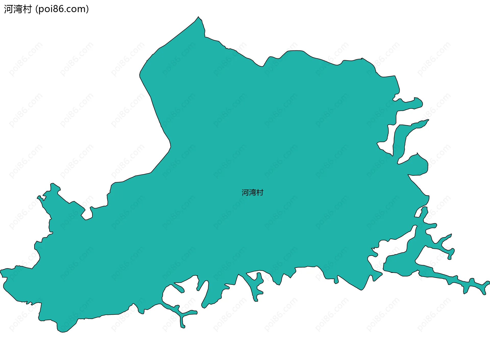 河湾村边界地图