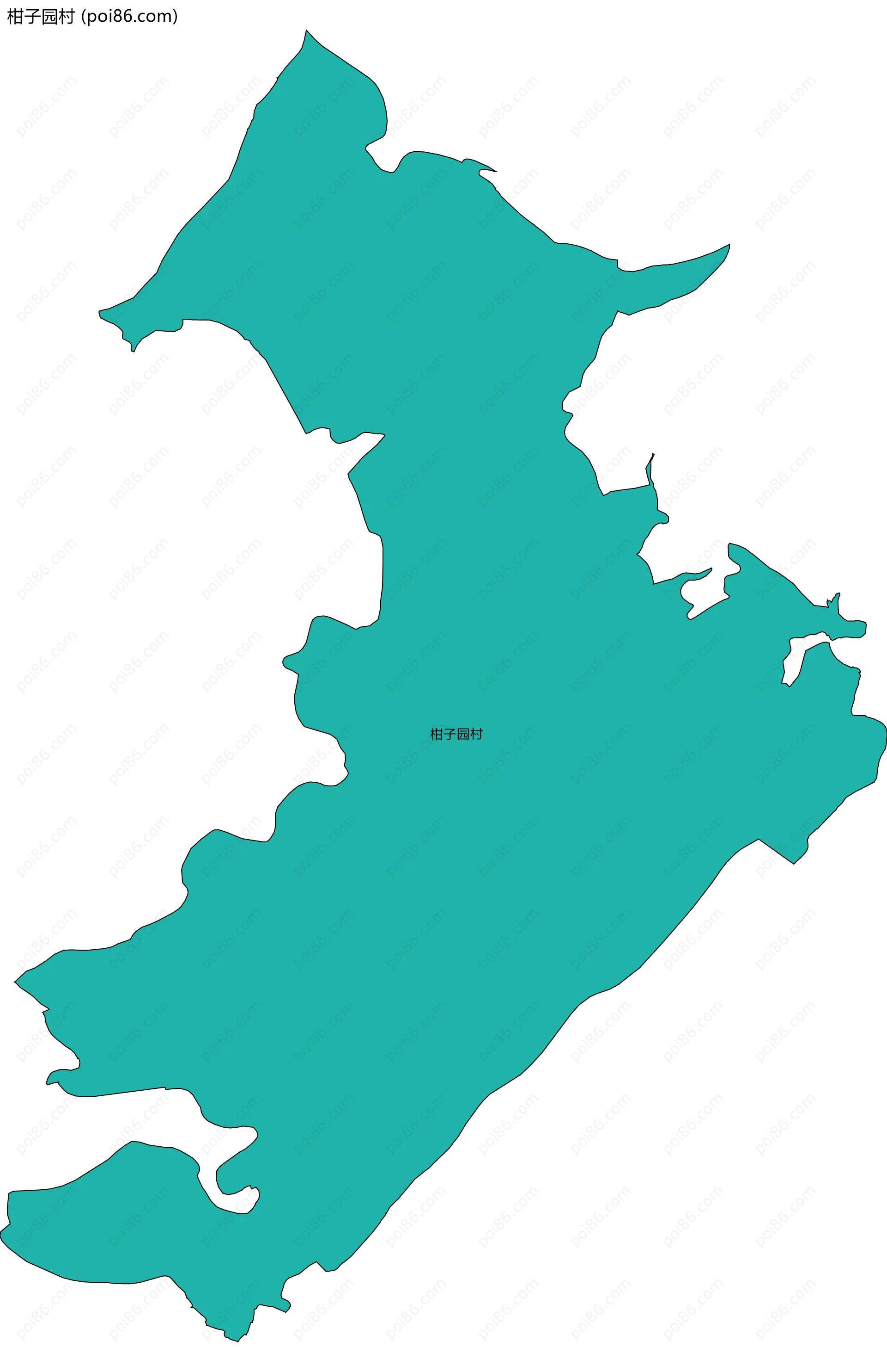 柑子园村边界地图
