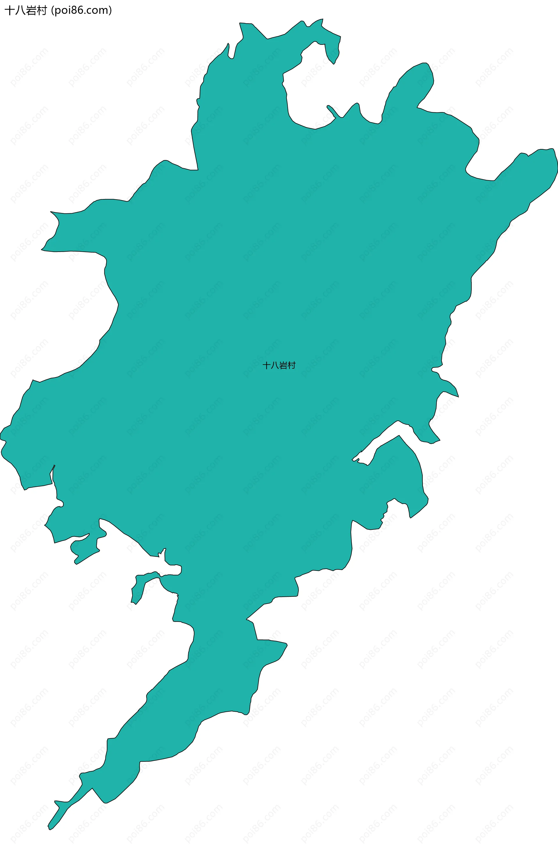 十八岩村边界地图