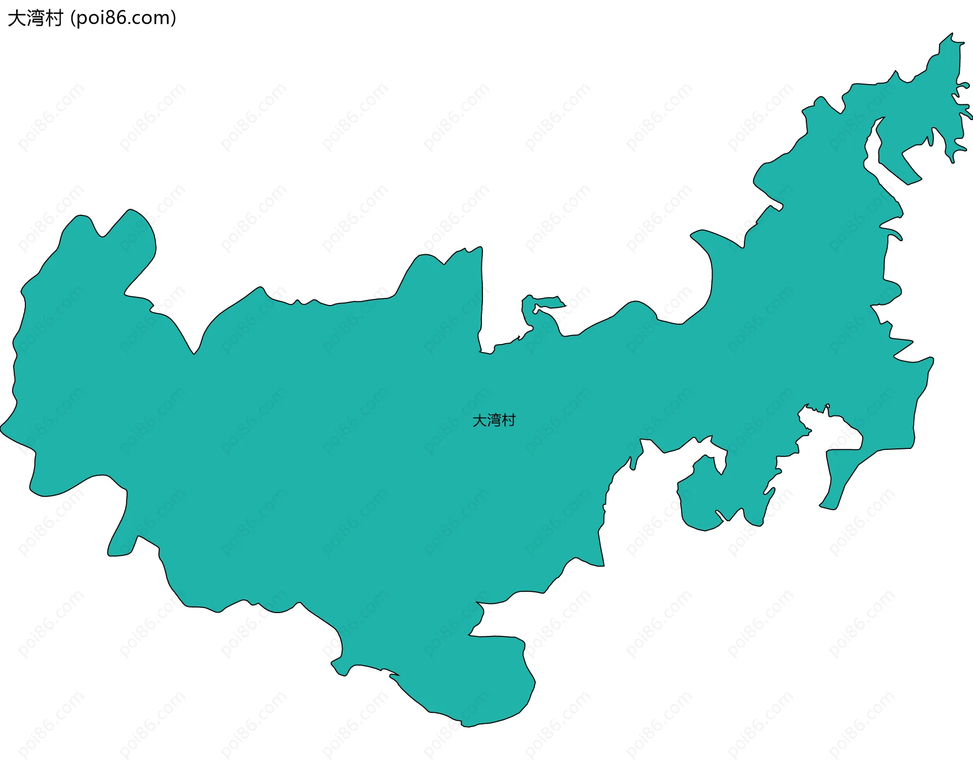 大湾村边界地图