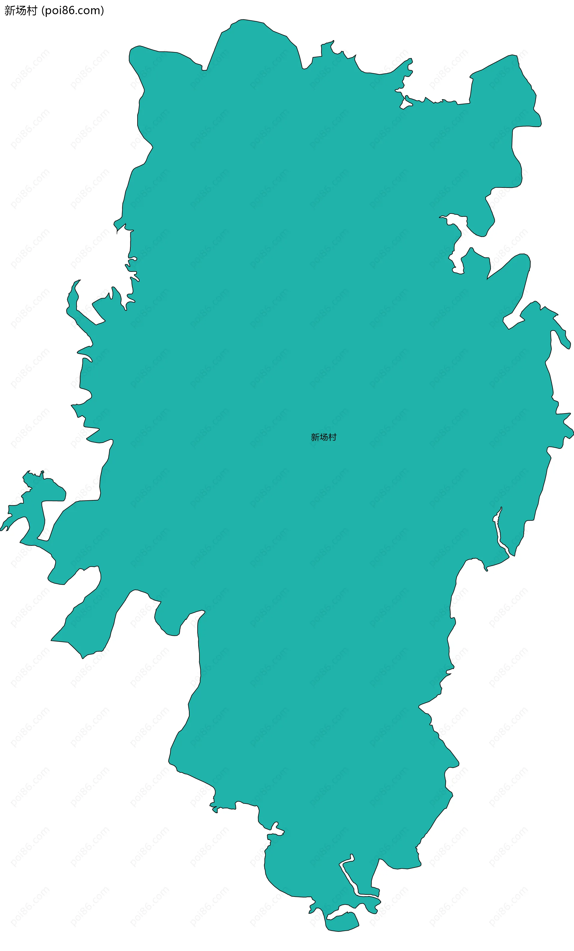 新场村边界地图
