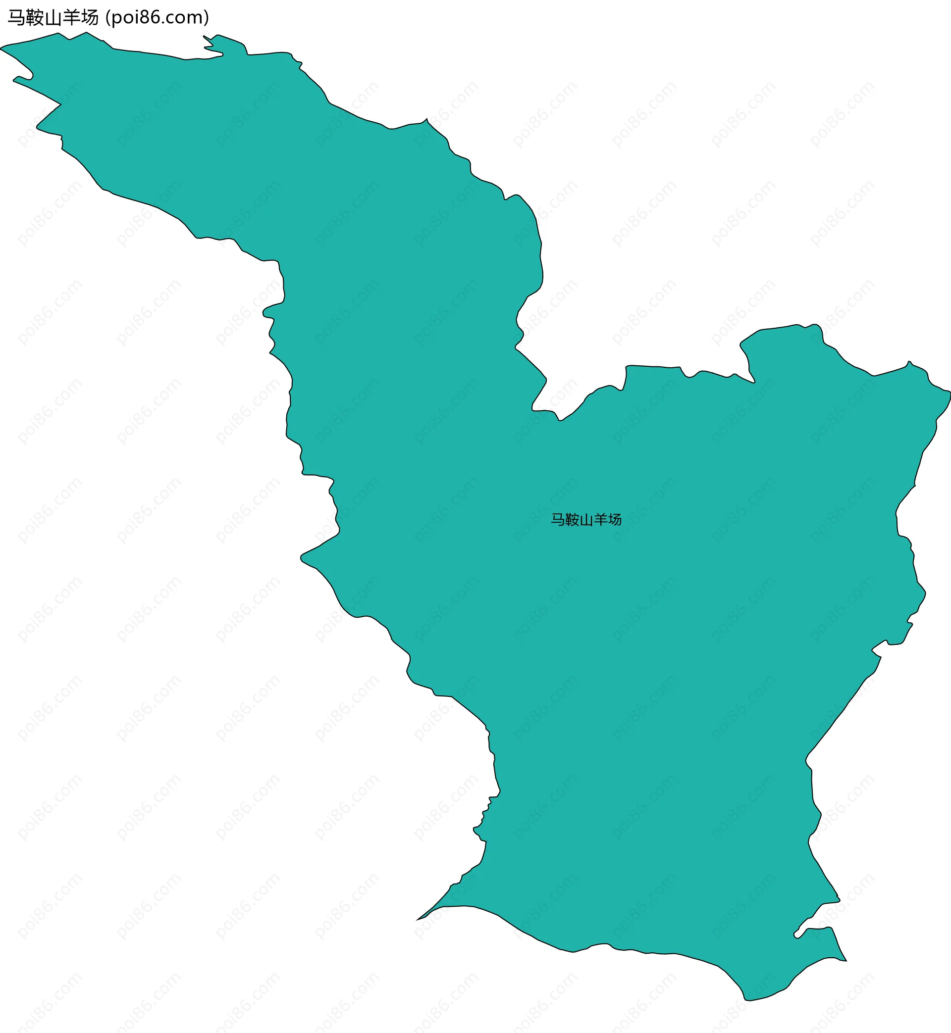 马鞍山羊场边界地图