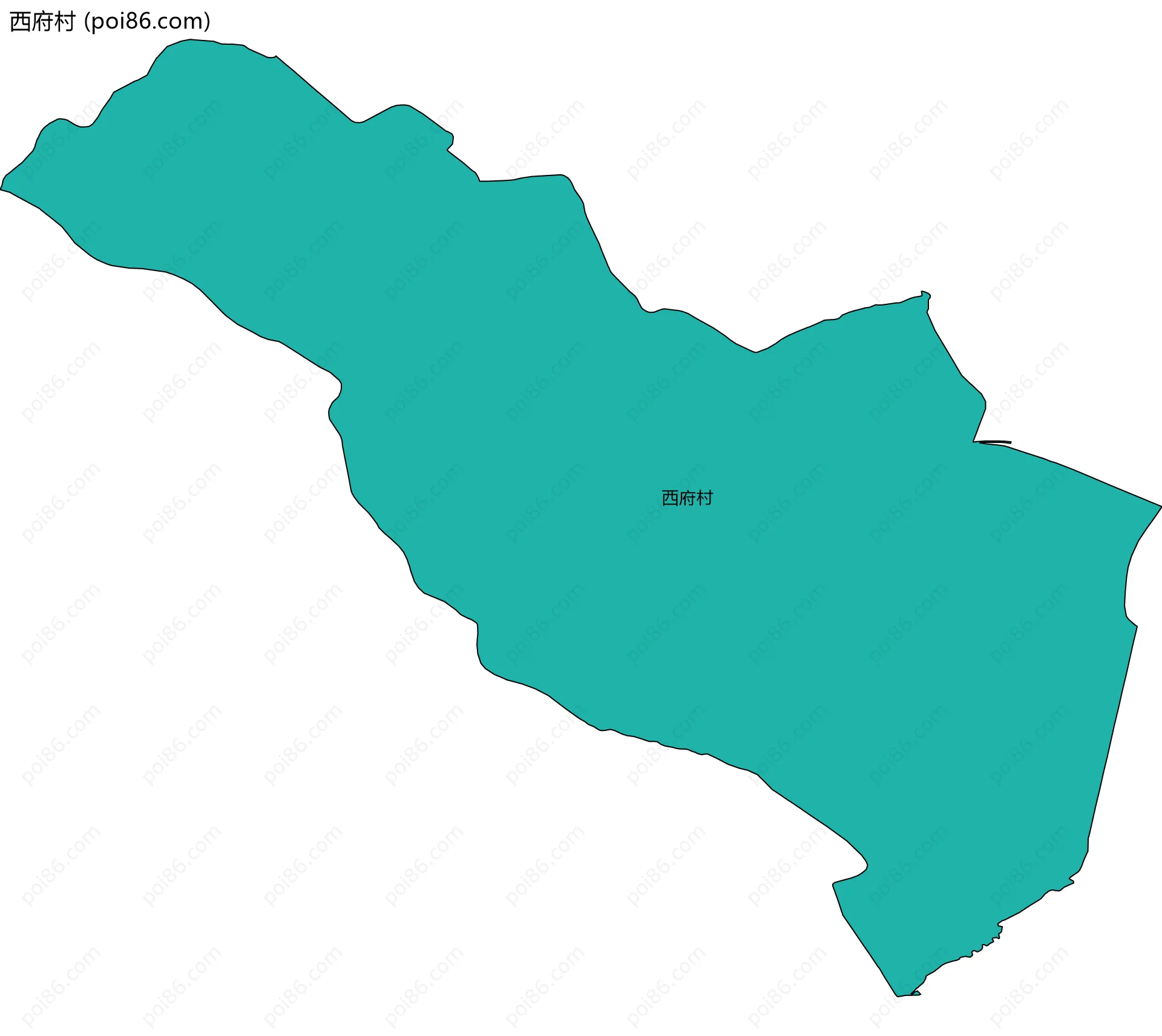 西府村边界地图