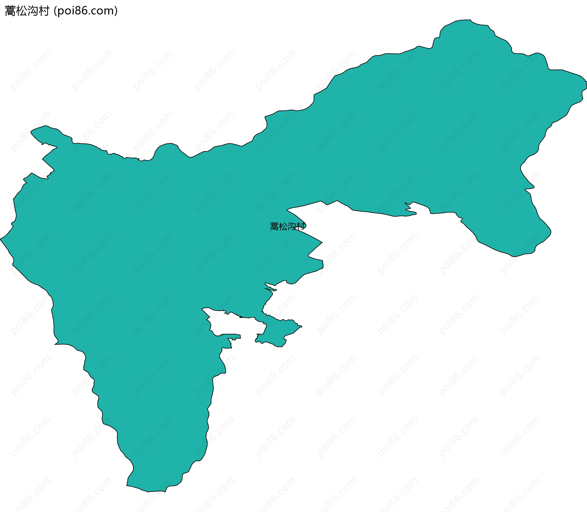 蒿松沟村边界地图