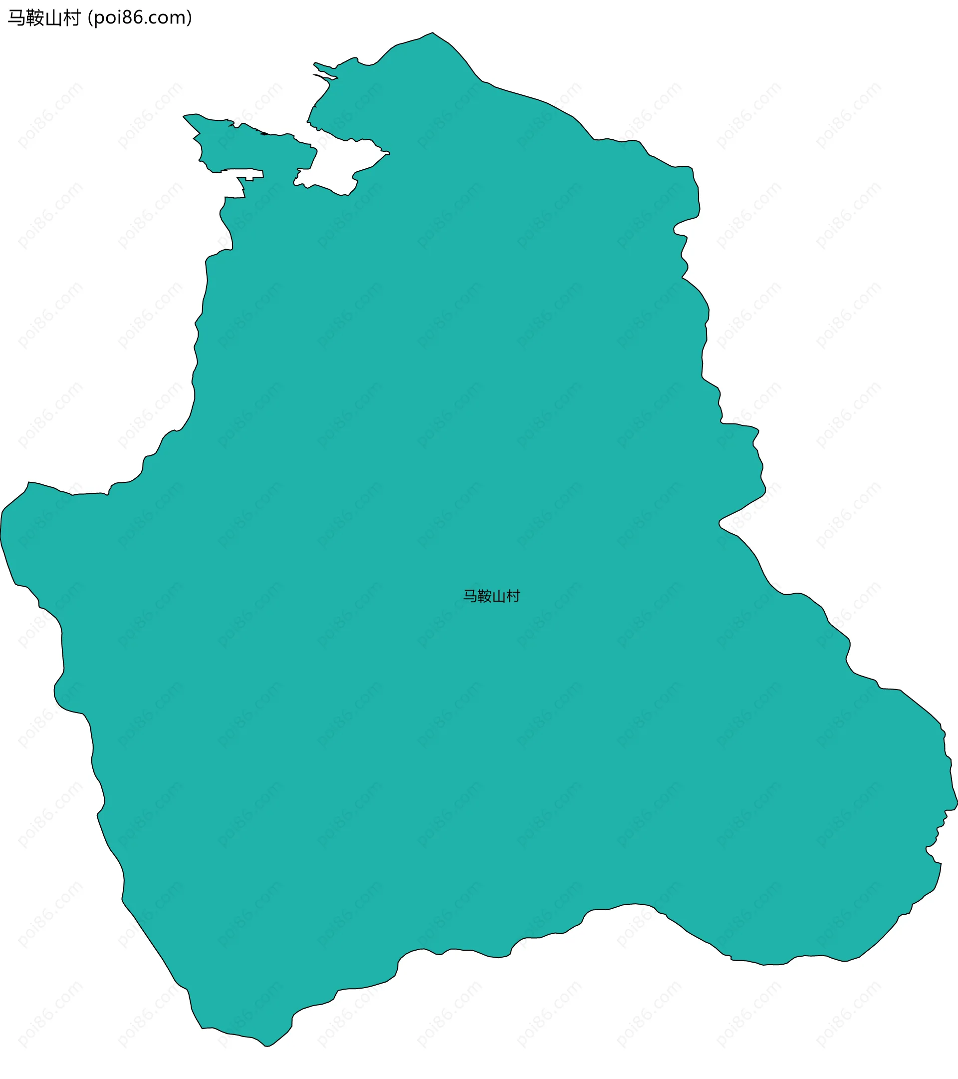 马鞍山村边界地图