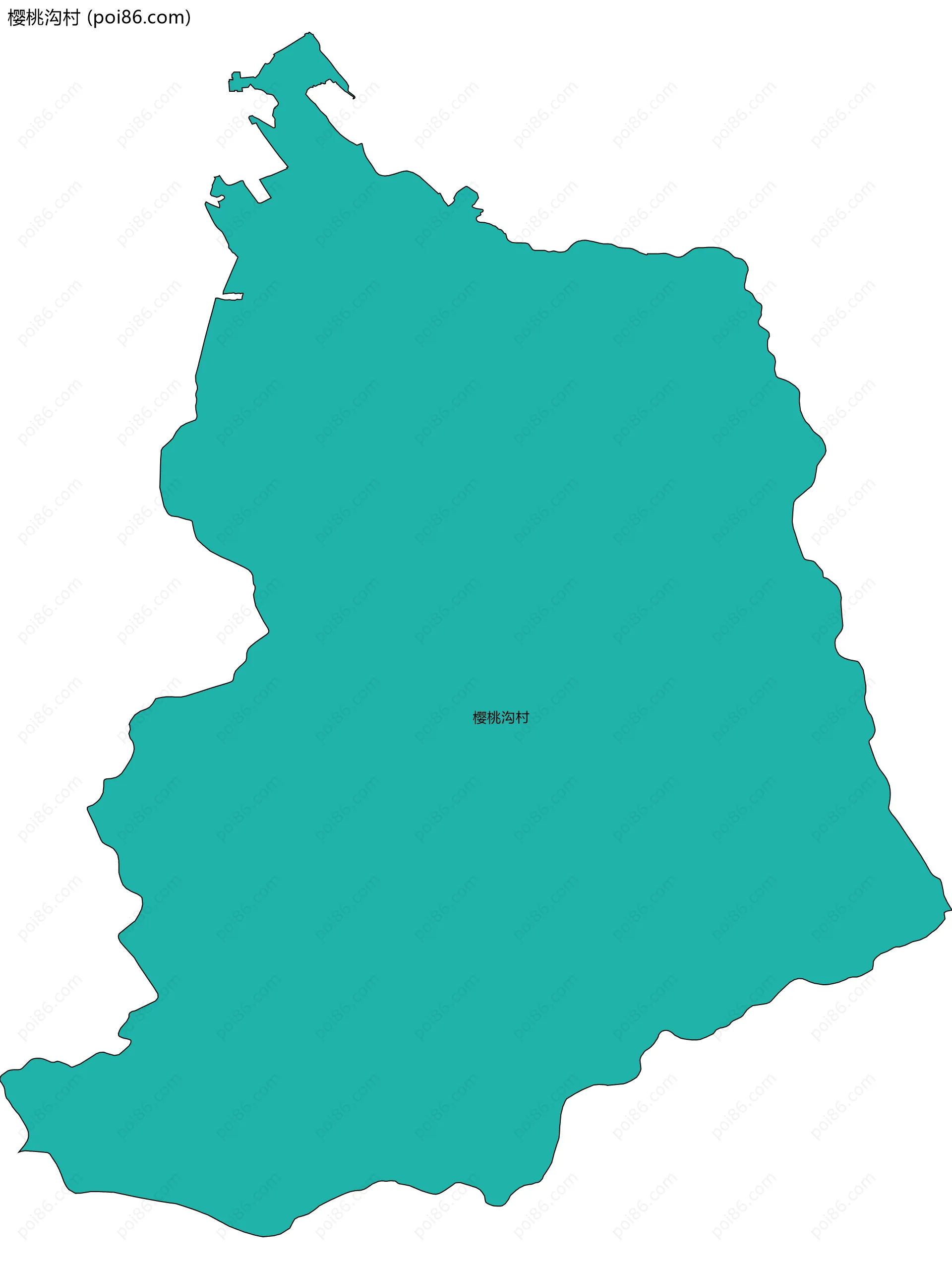 樱桃沟村边界地图