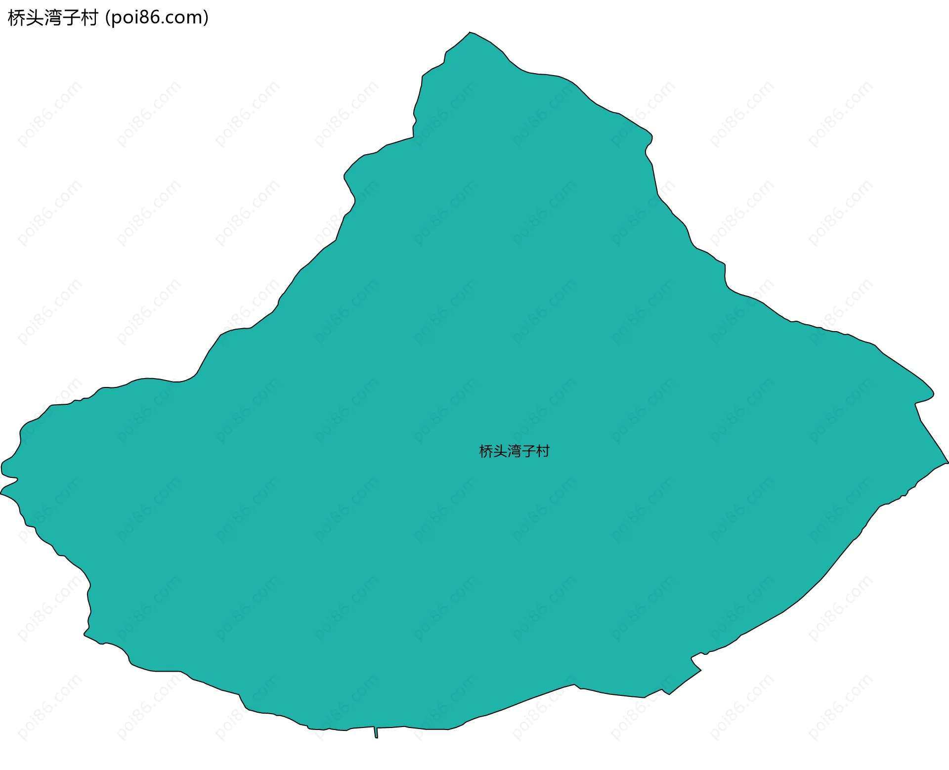 桥头湾子村边界地图