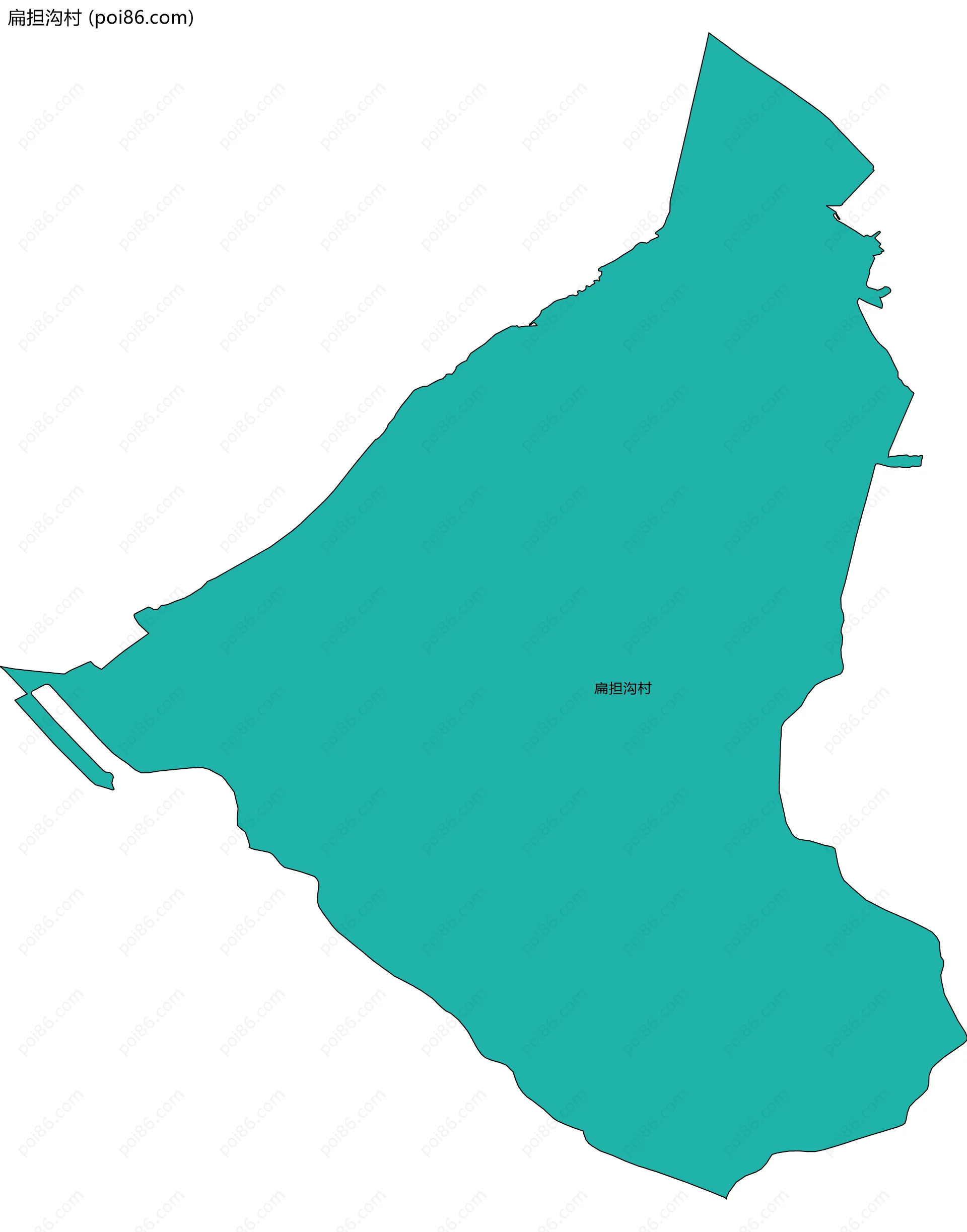 扁担沟村边界地图