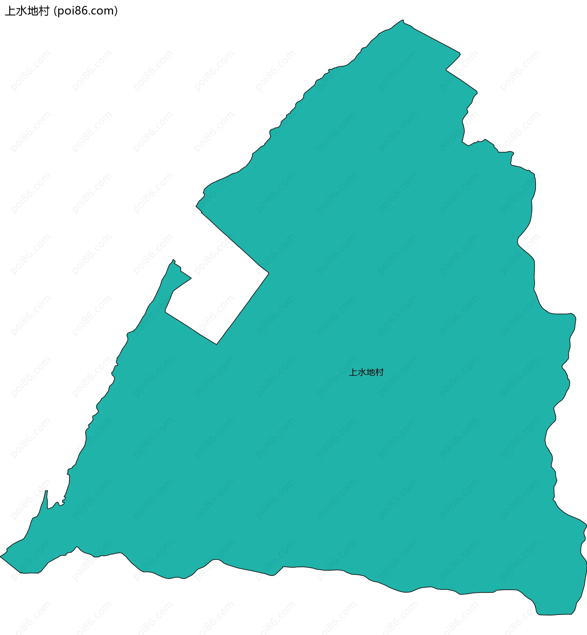 上水地村边界地图