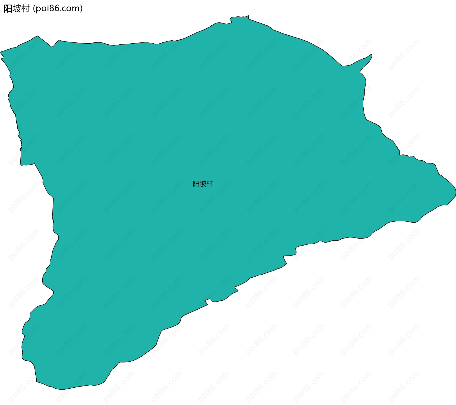阳坡村边界地图