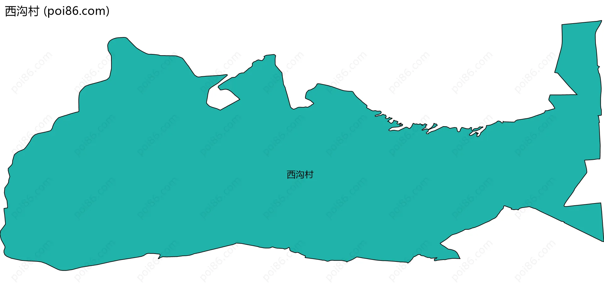 西沟村边界地图