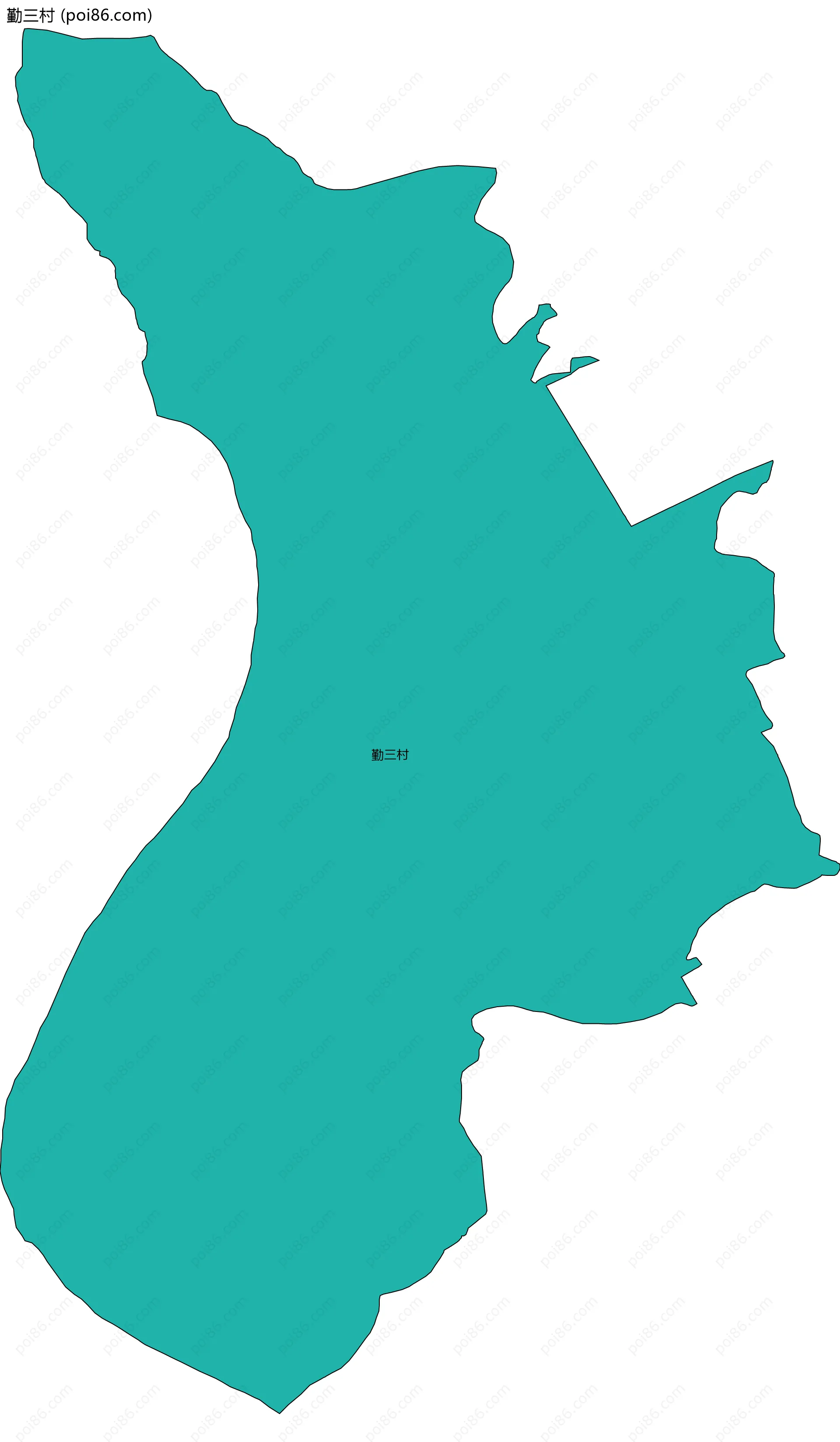 勤三村边界地图