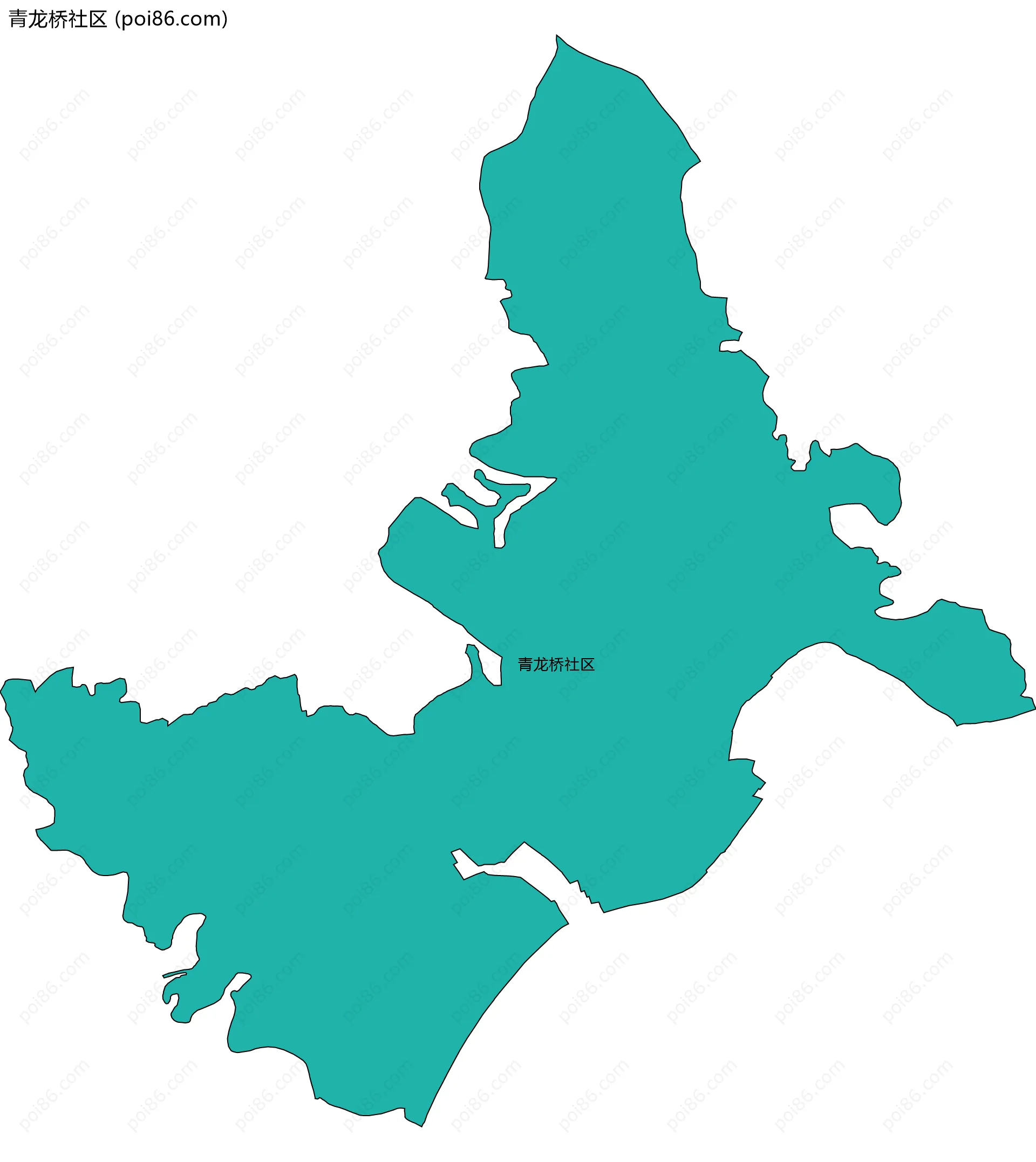 青龙桥社区边界地图