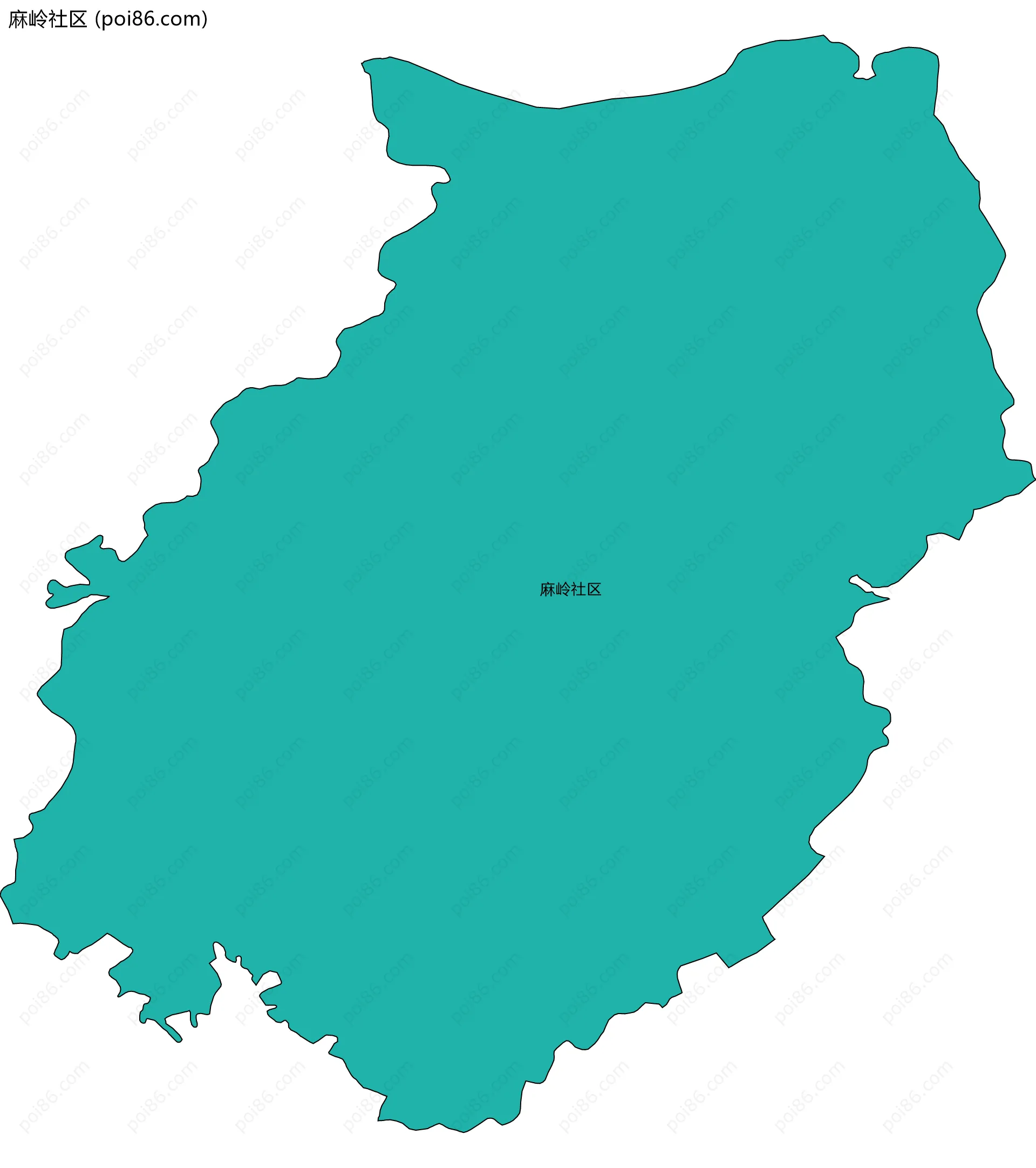 麻岭社区边界地图