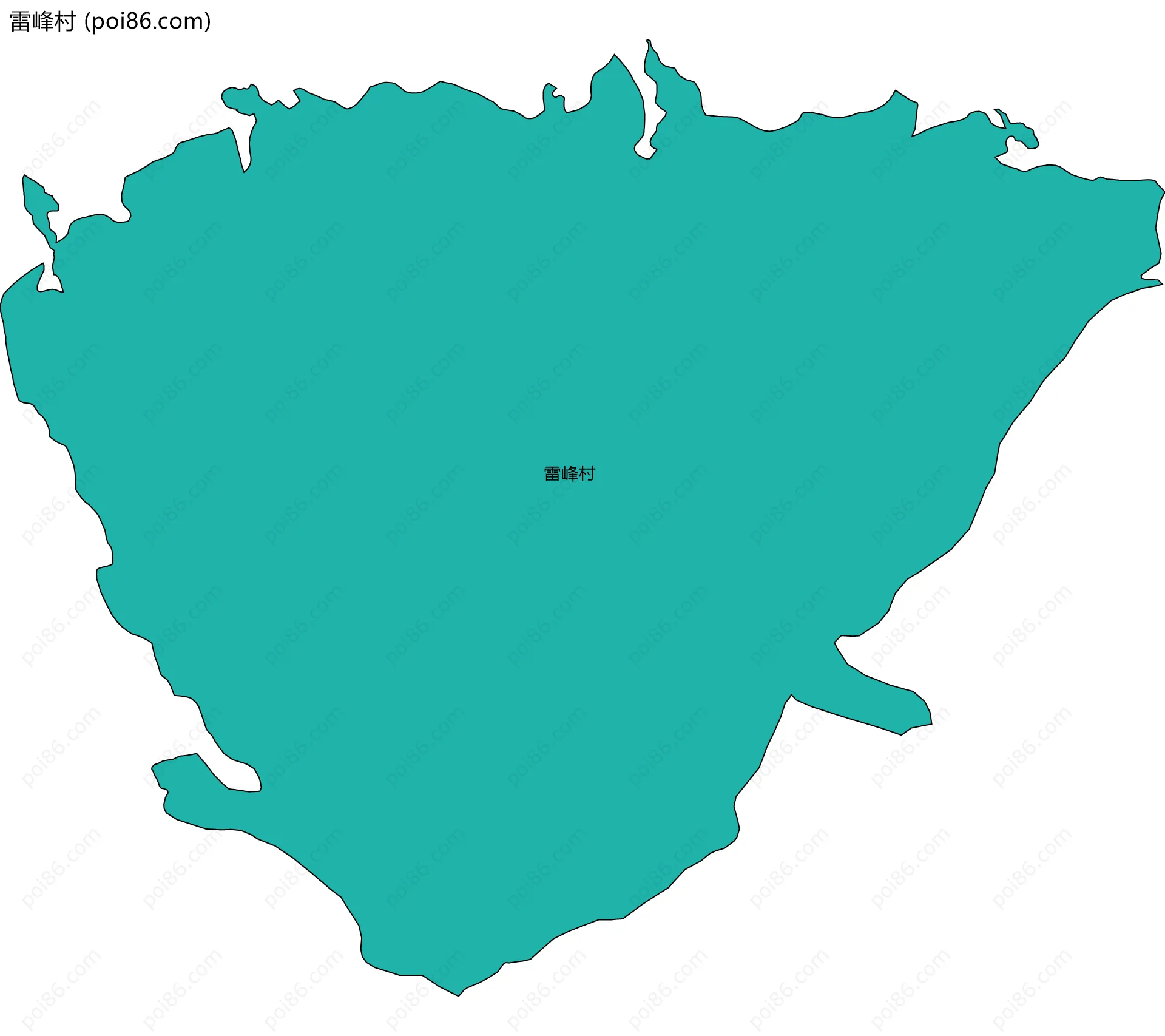 雷峰村边界地图