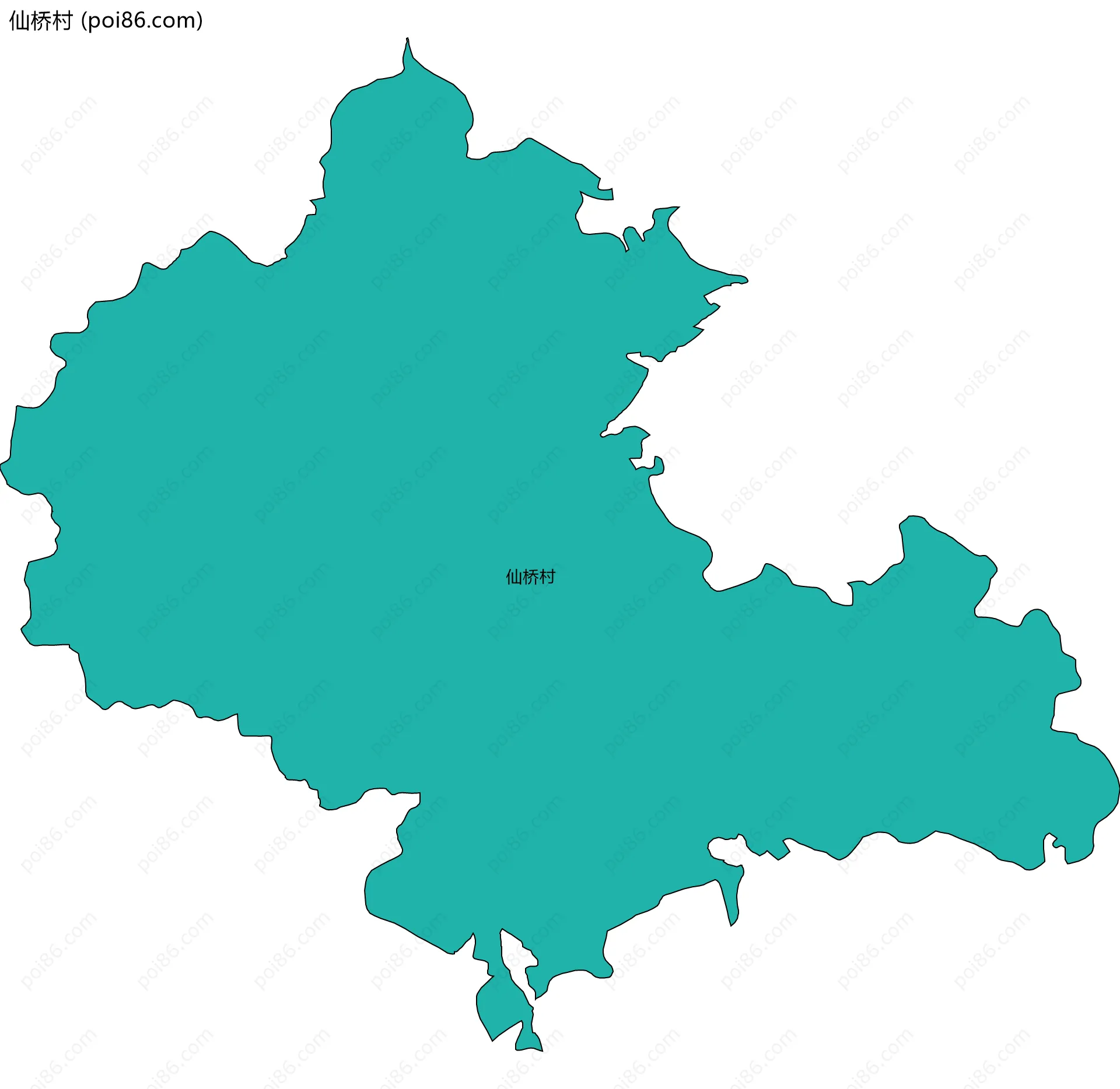 仙桥村边界地图