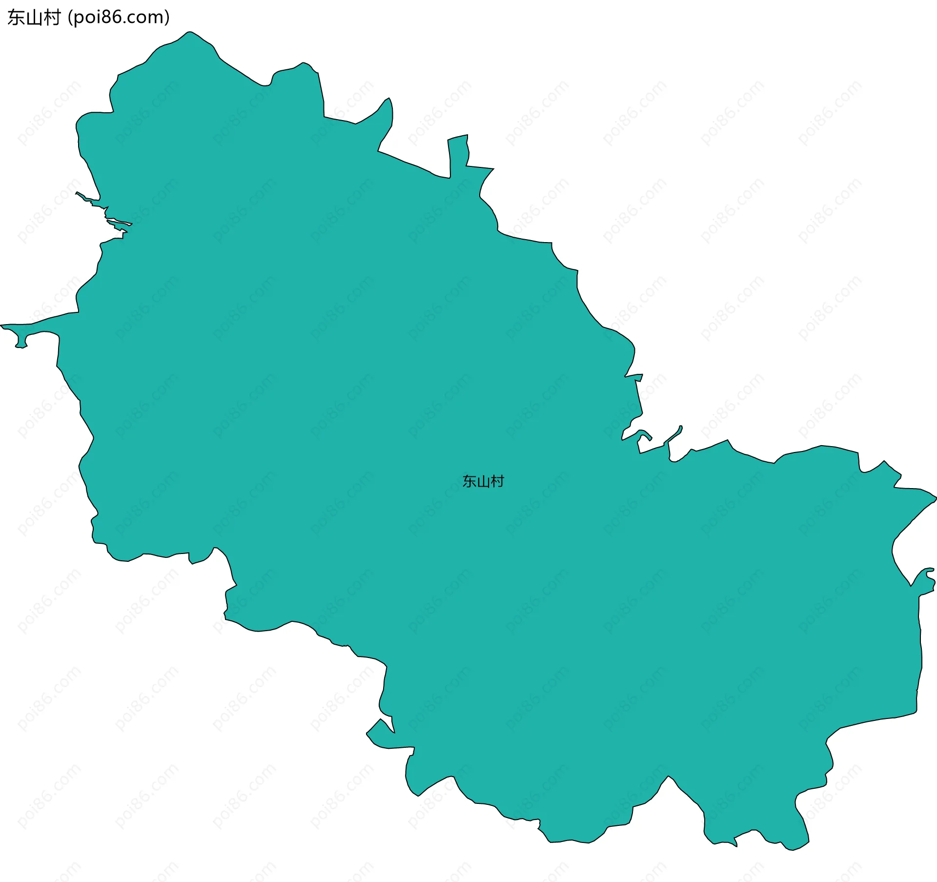东山村边界地图