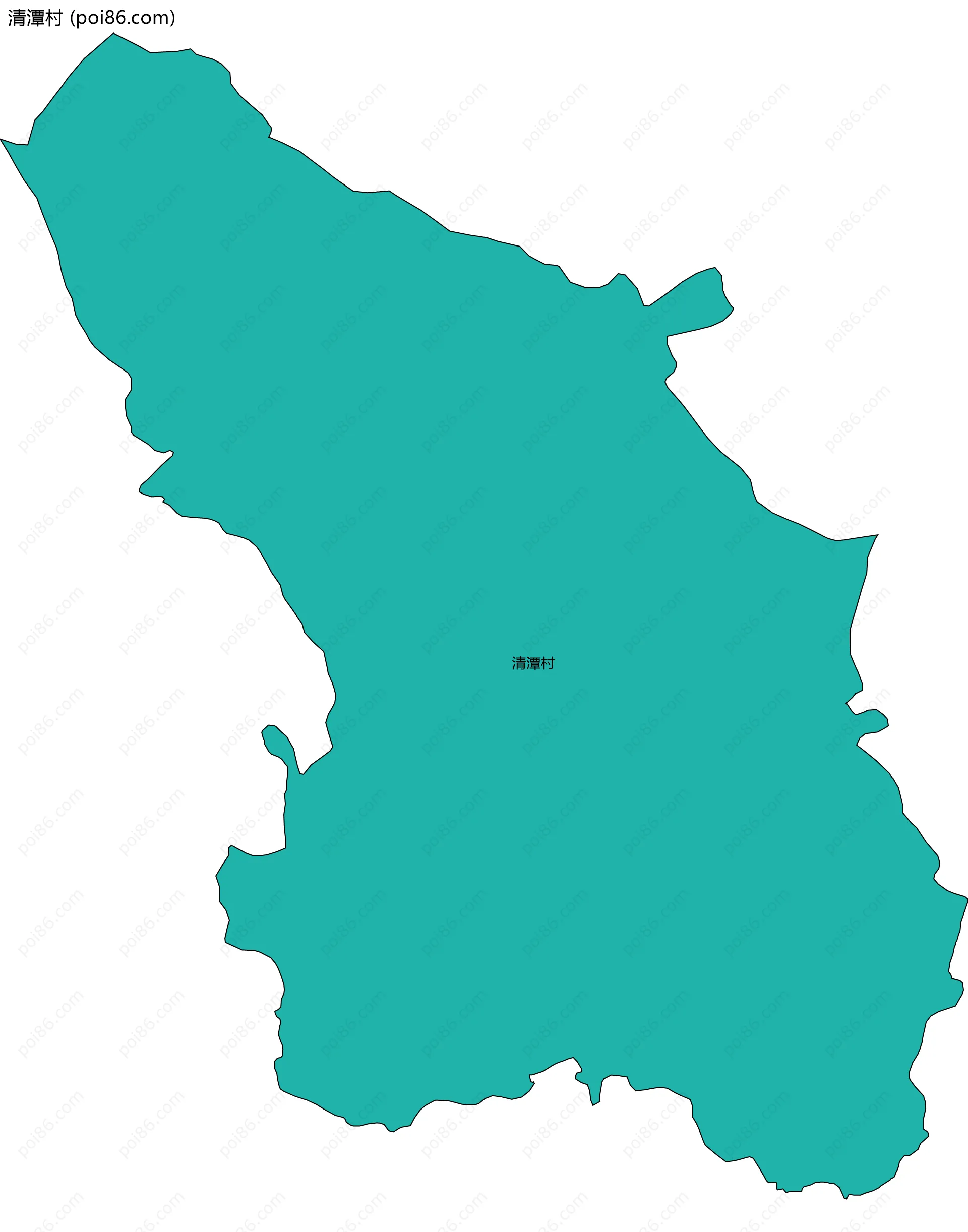 清潭村边界地图