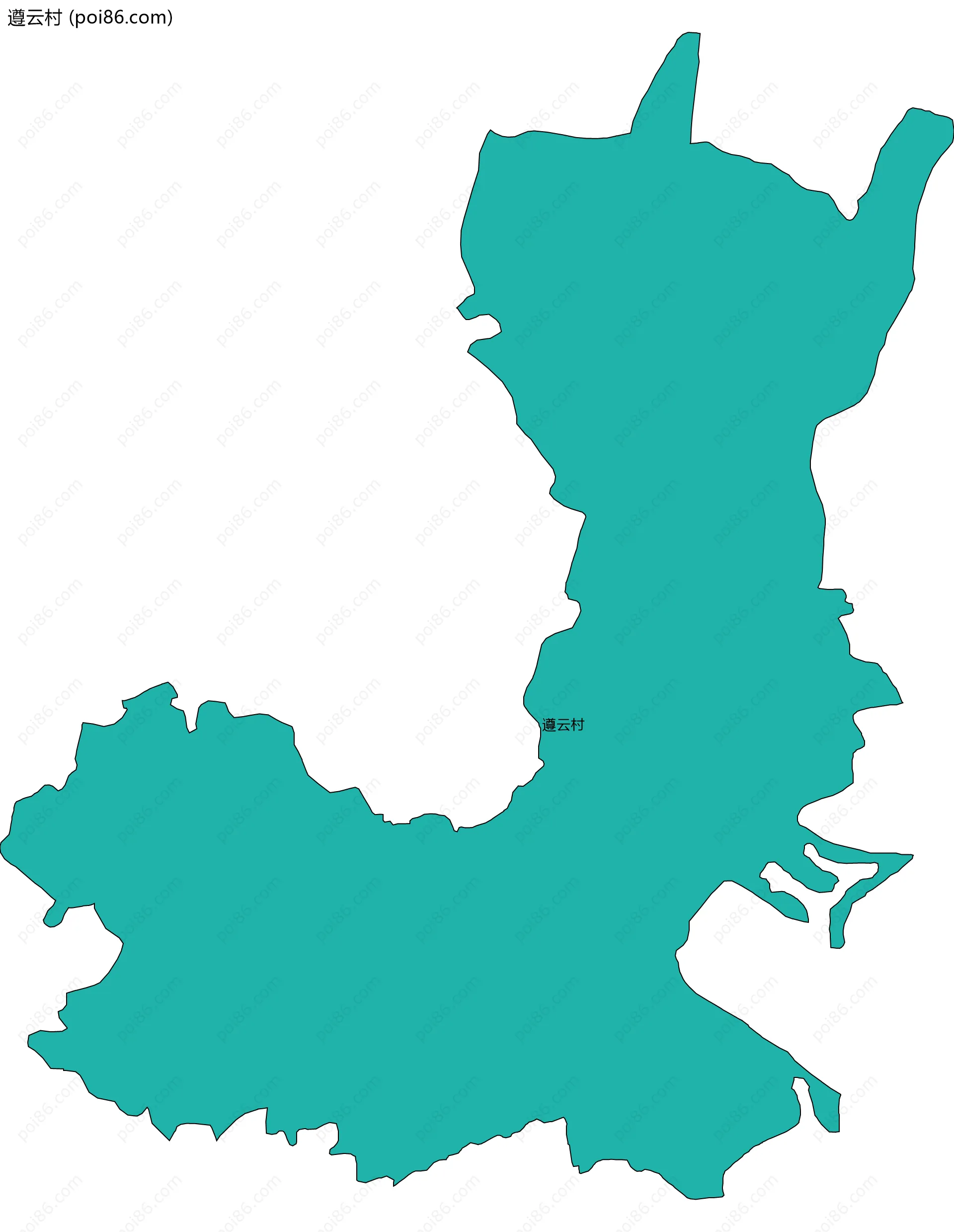 遵云村边界地图