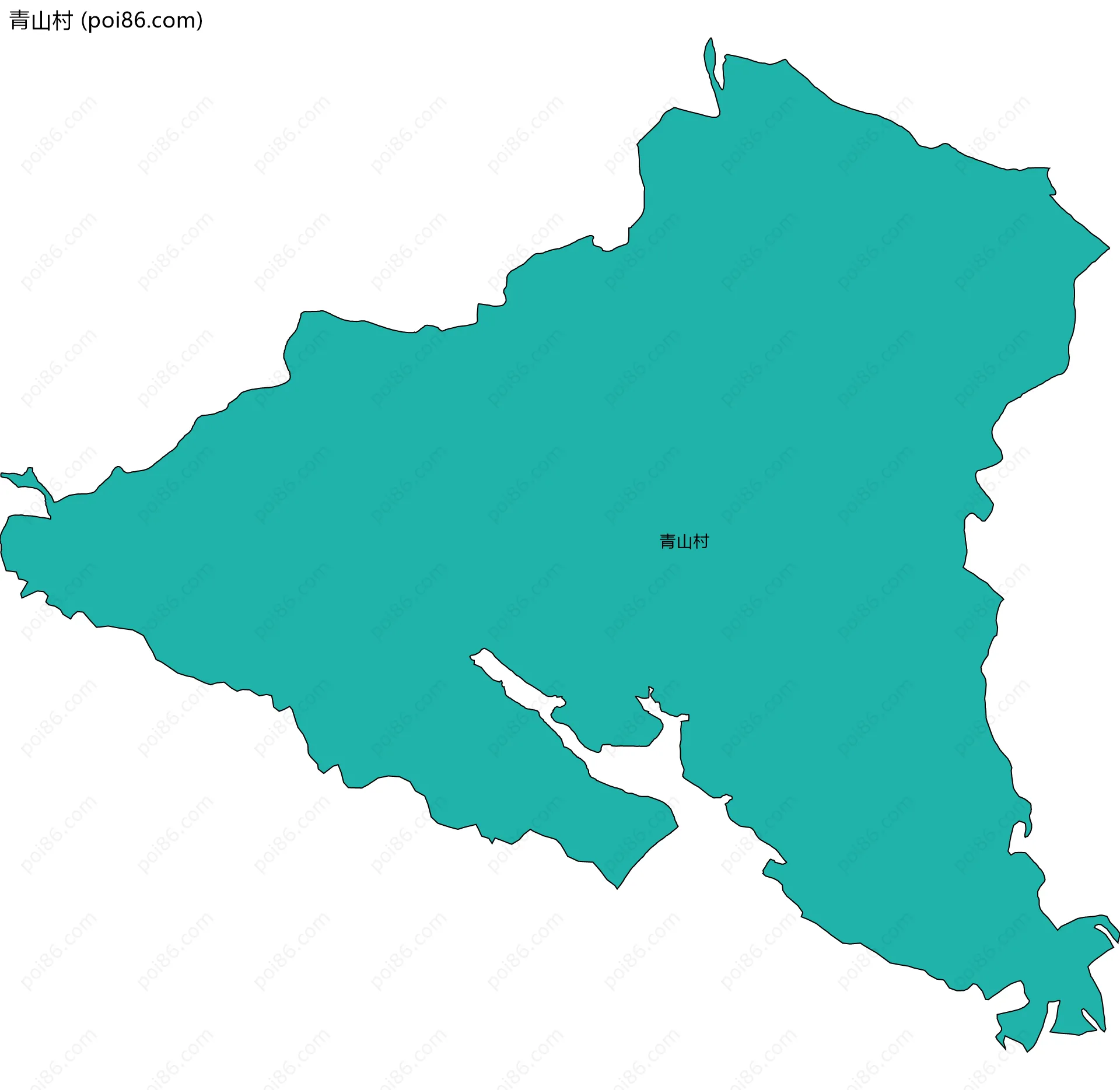 青山村边界地图