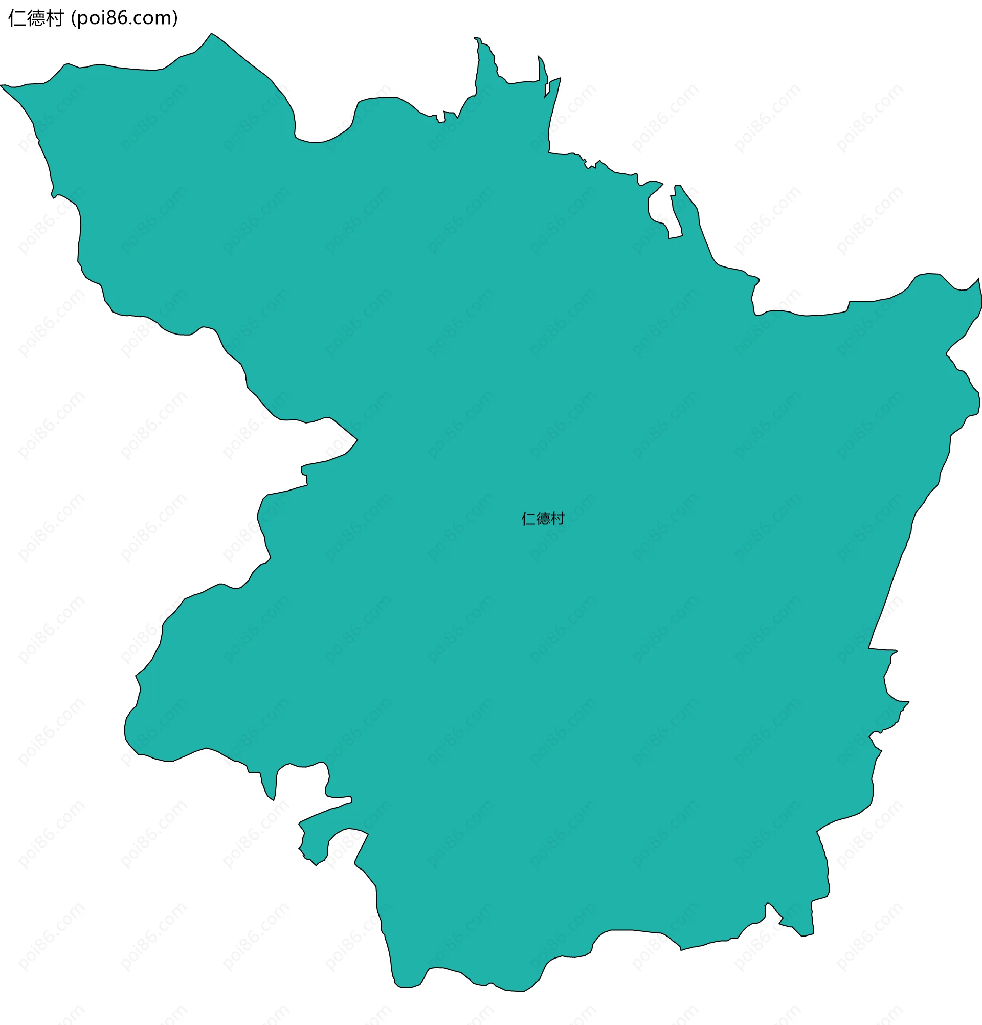 仁德村边界地图