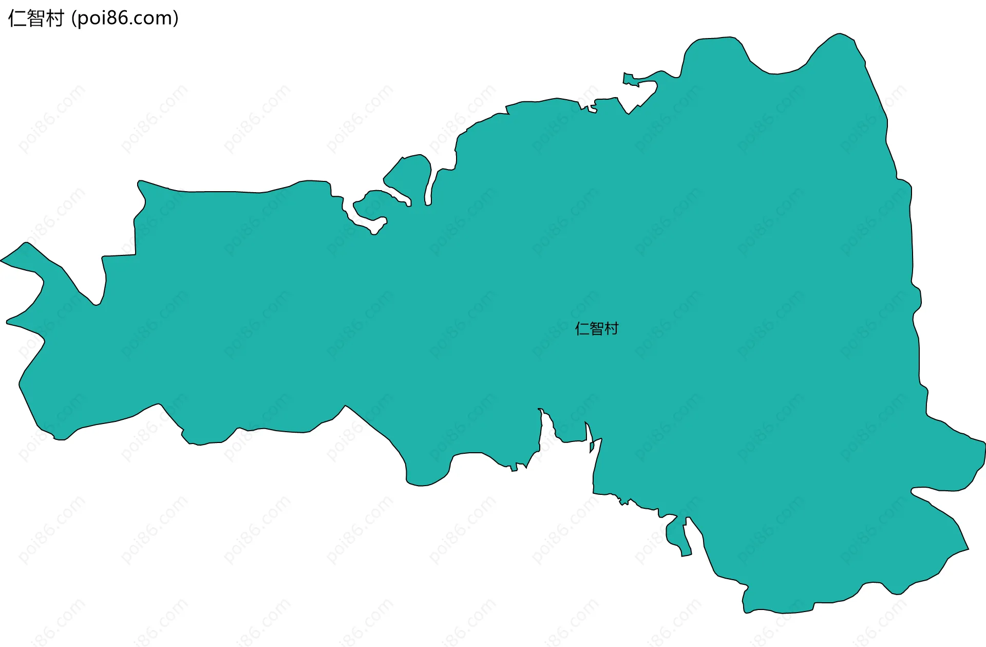 仁智村边界地图