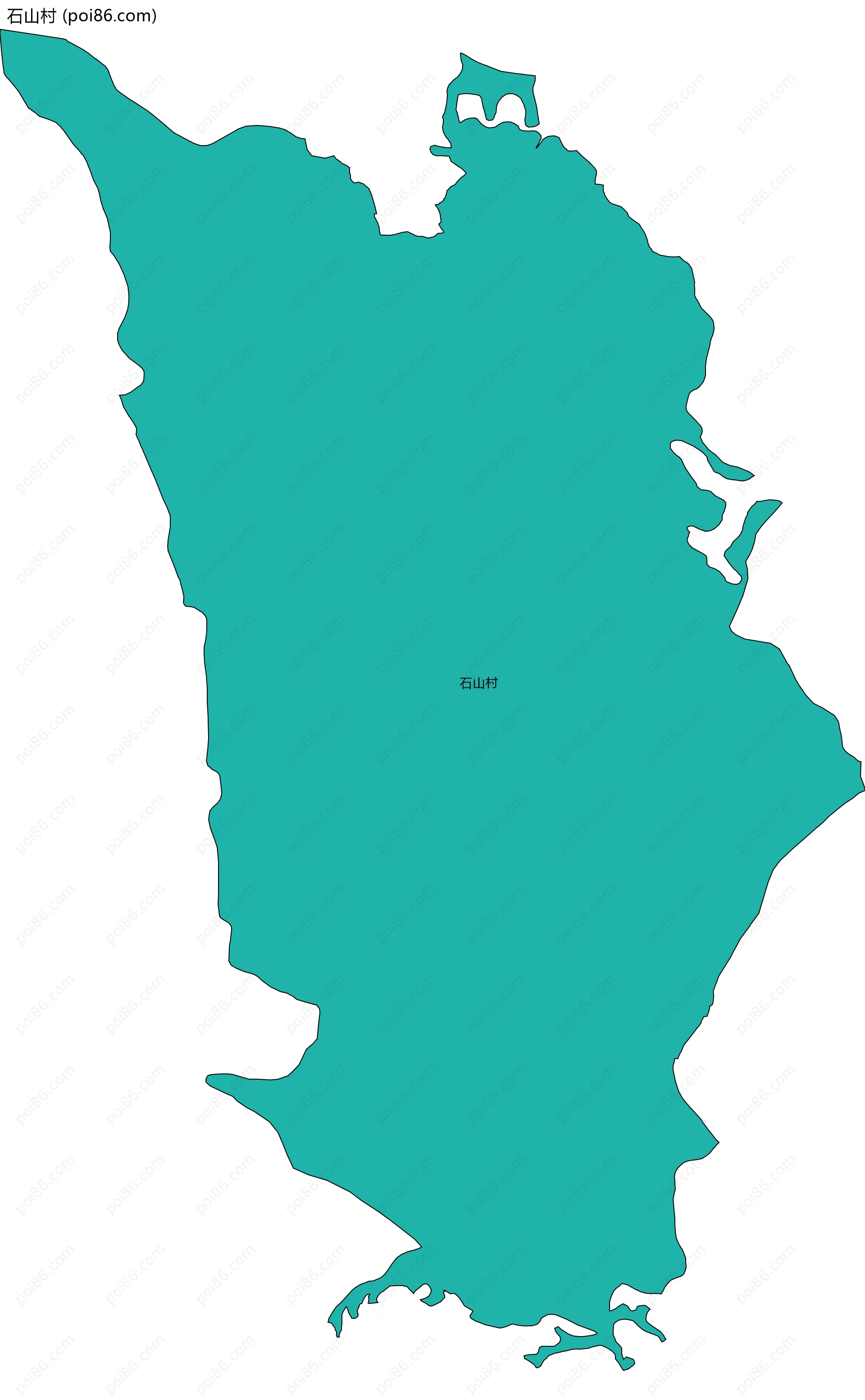 石山村边界地图