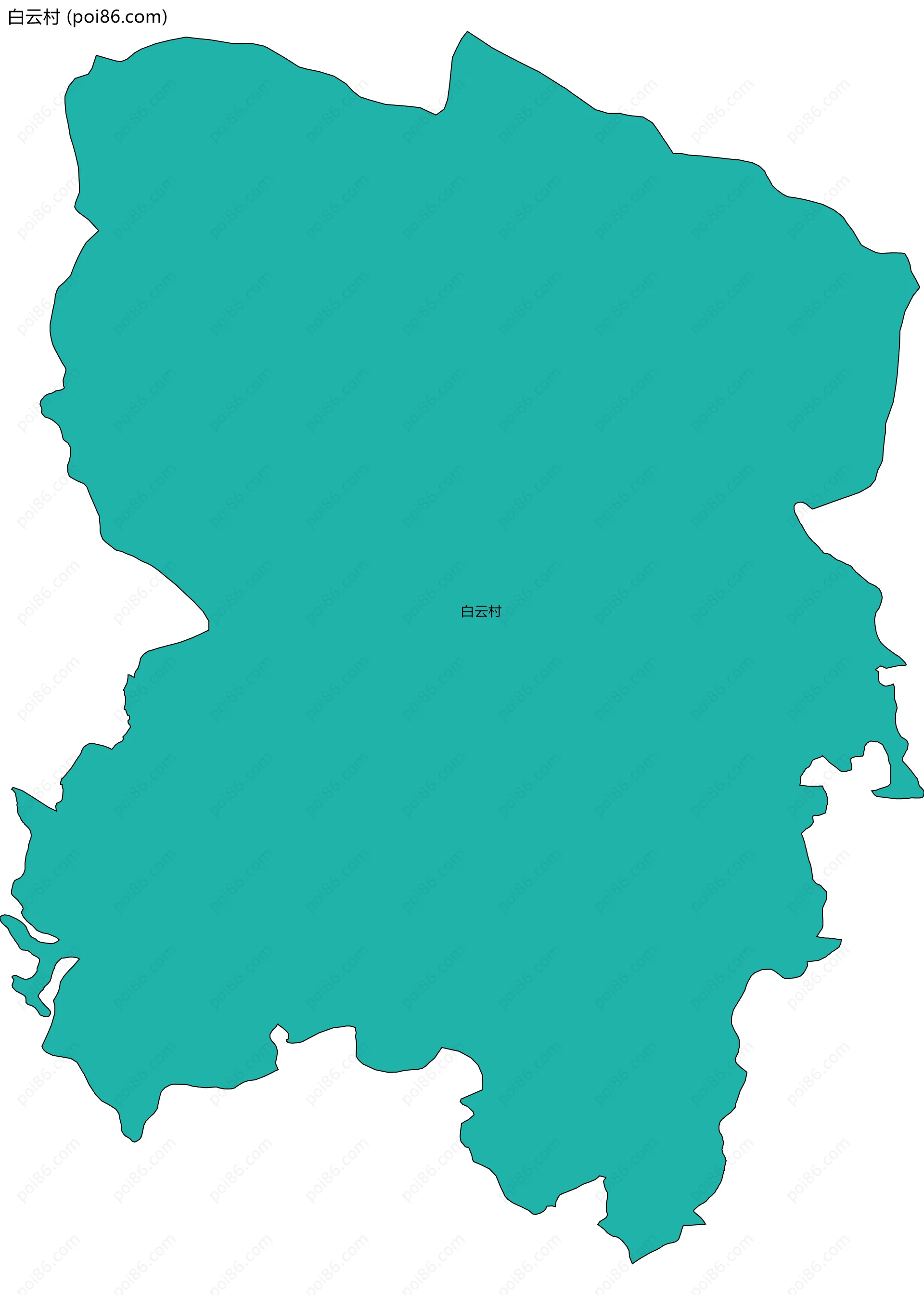 白云村边界地图