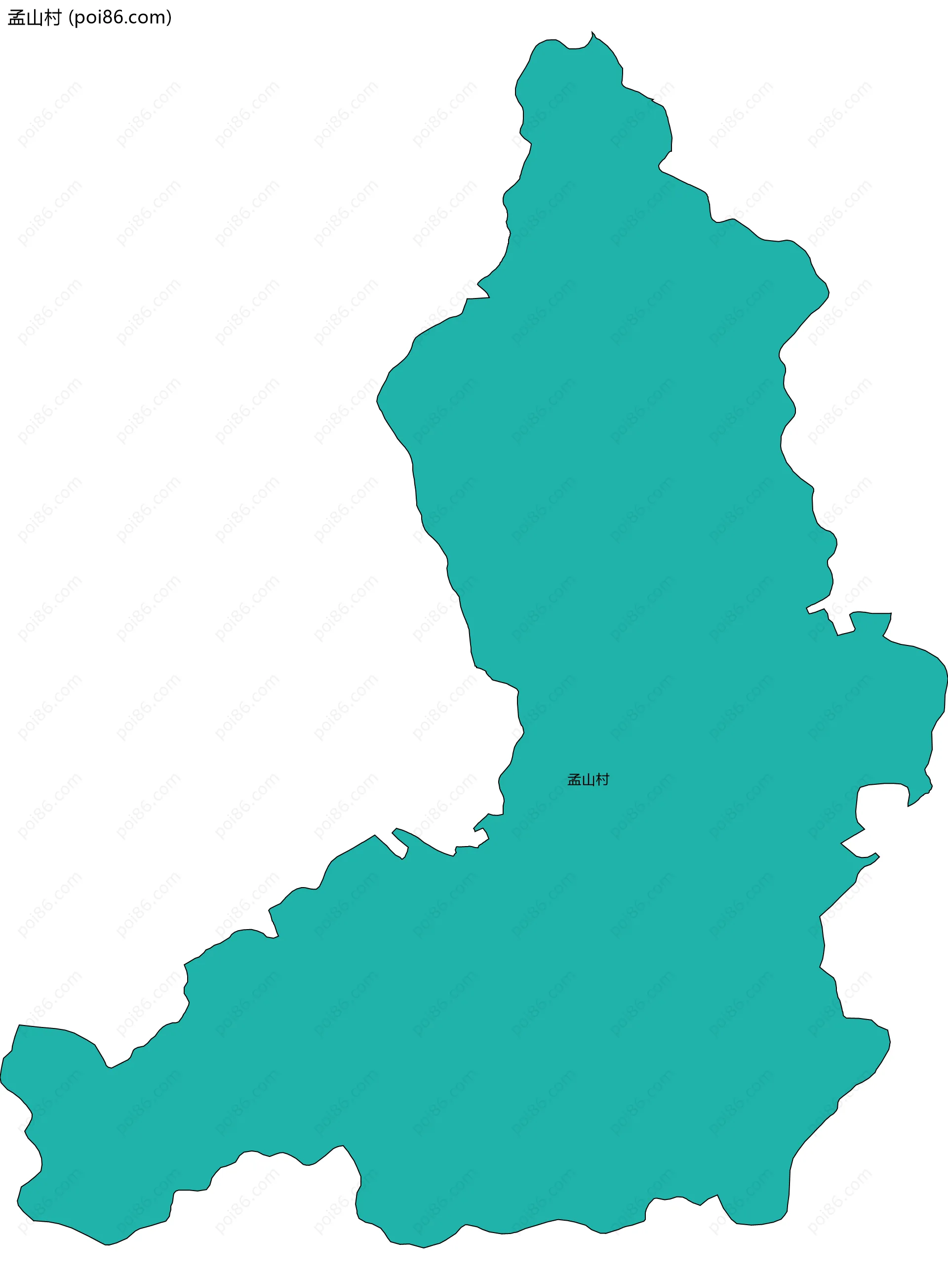 孟山村边界地图