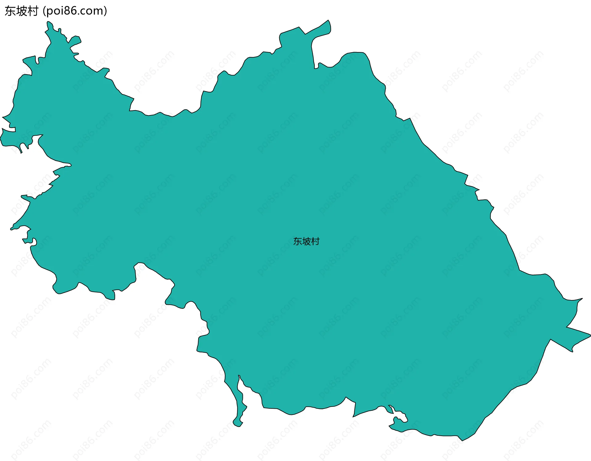 东坡村边界地图