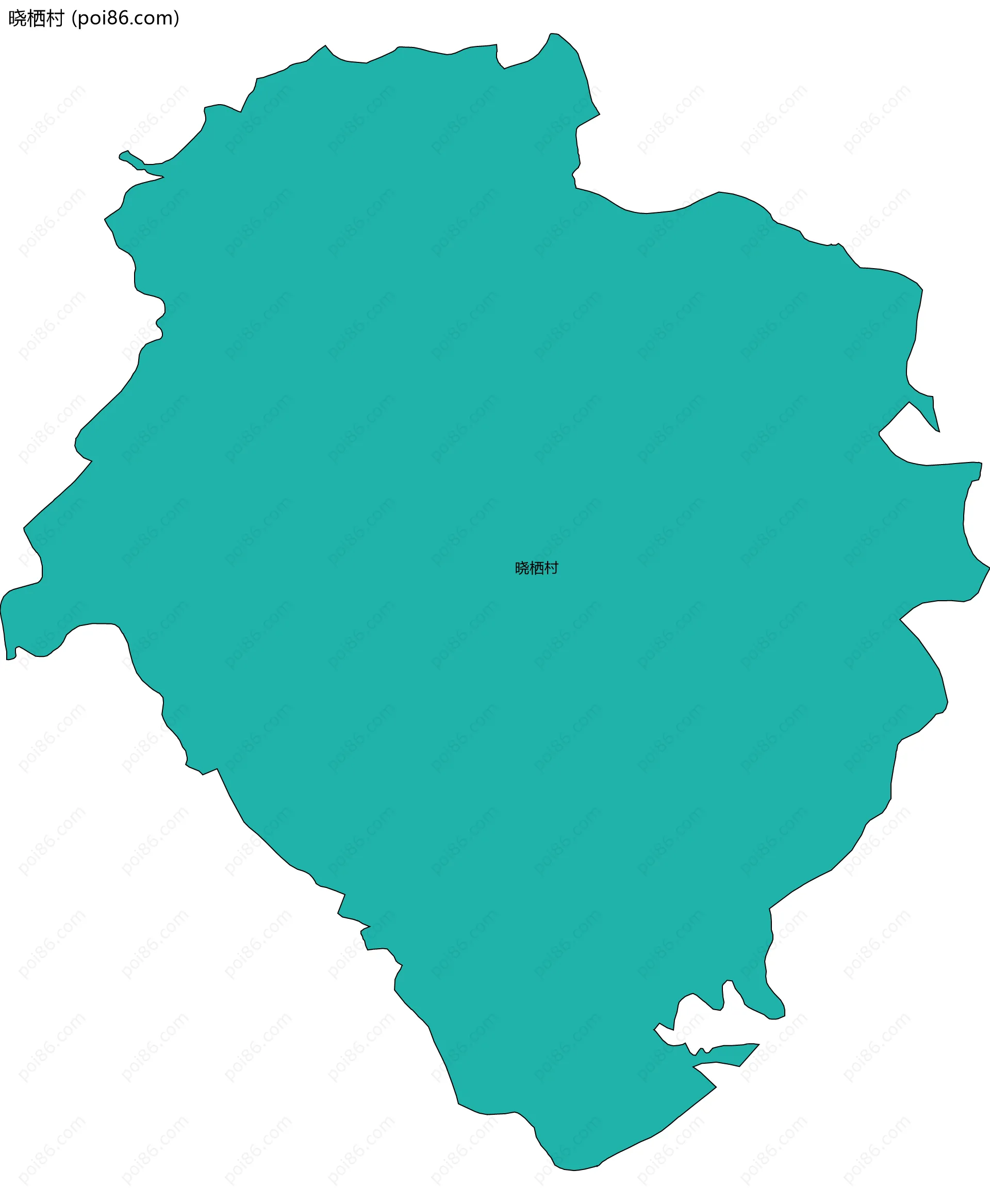 晓栖村边界地图