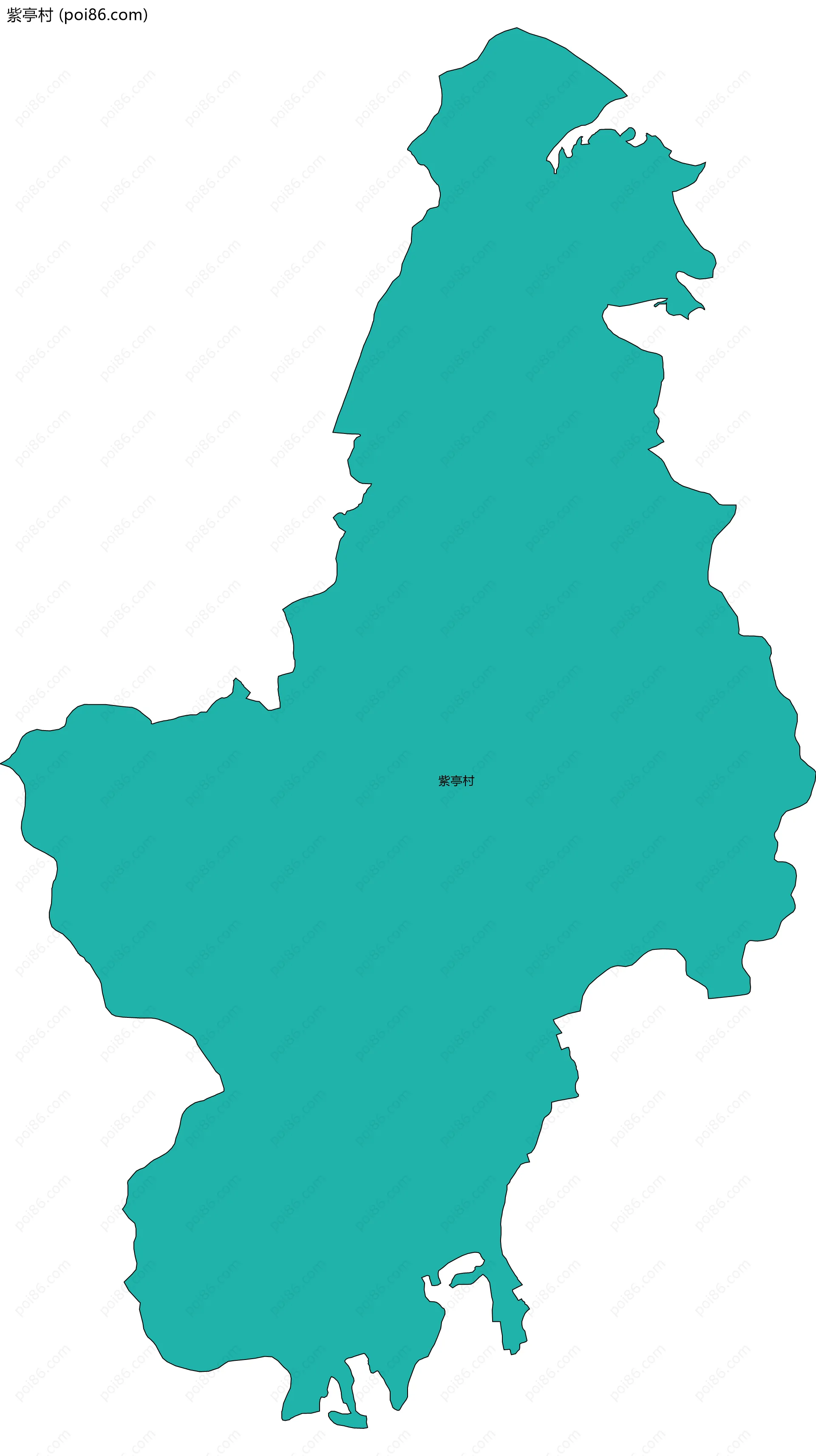 紫亭村边界地图