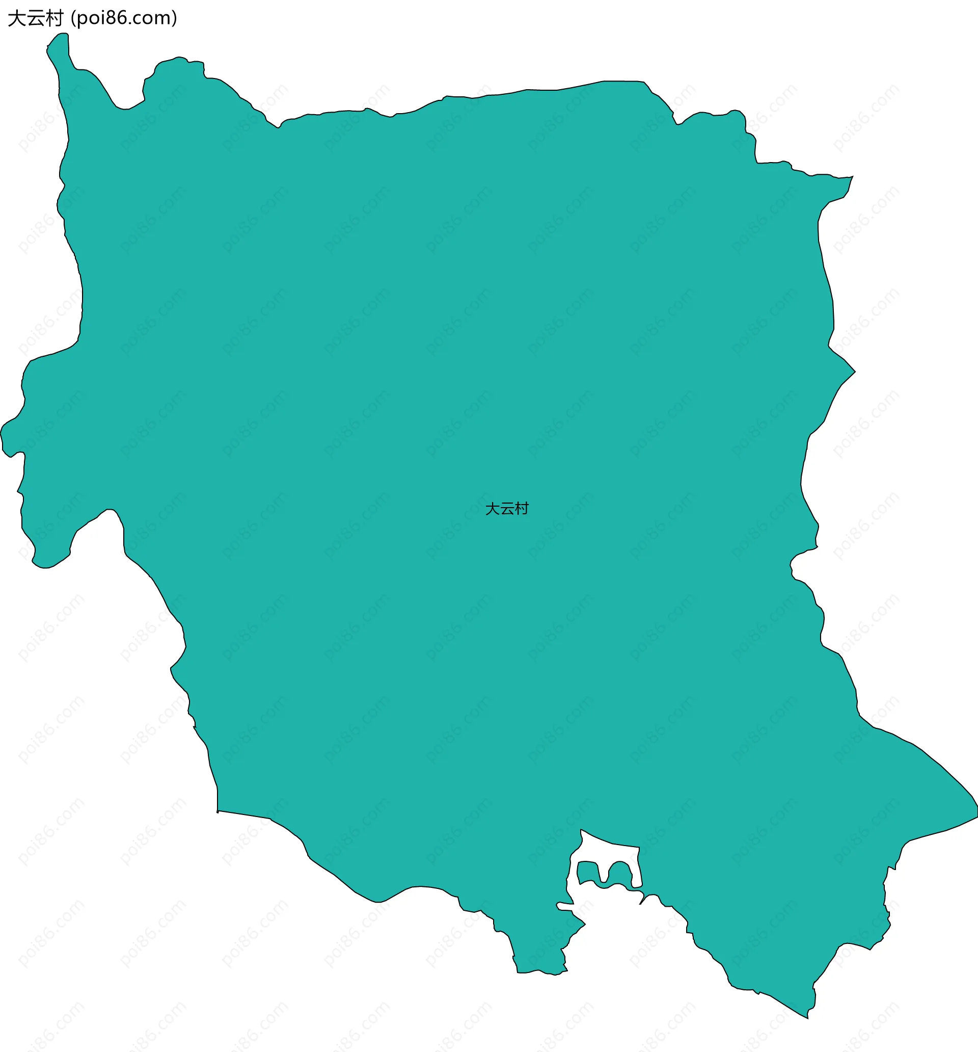大云村边界地图