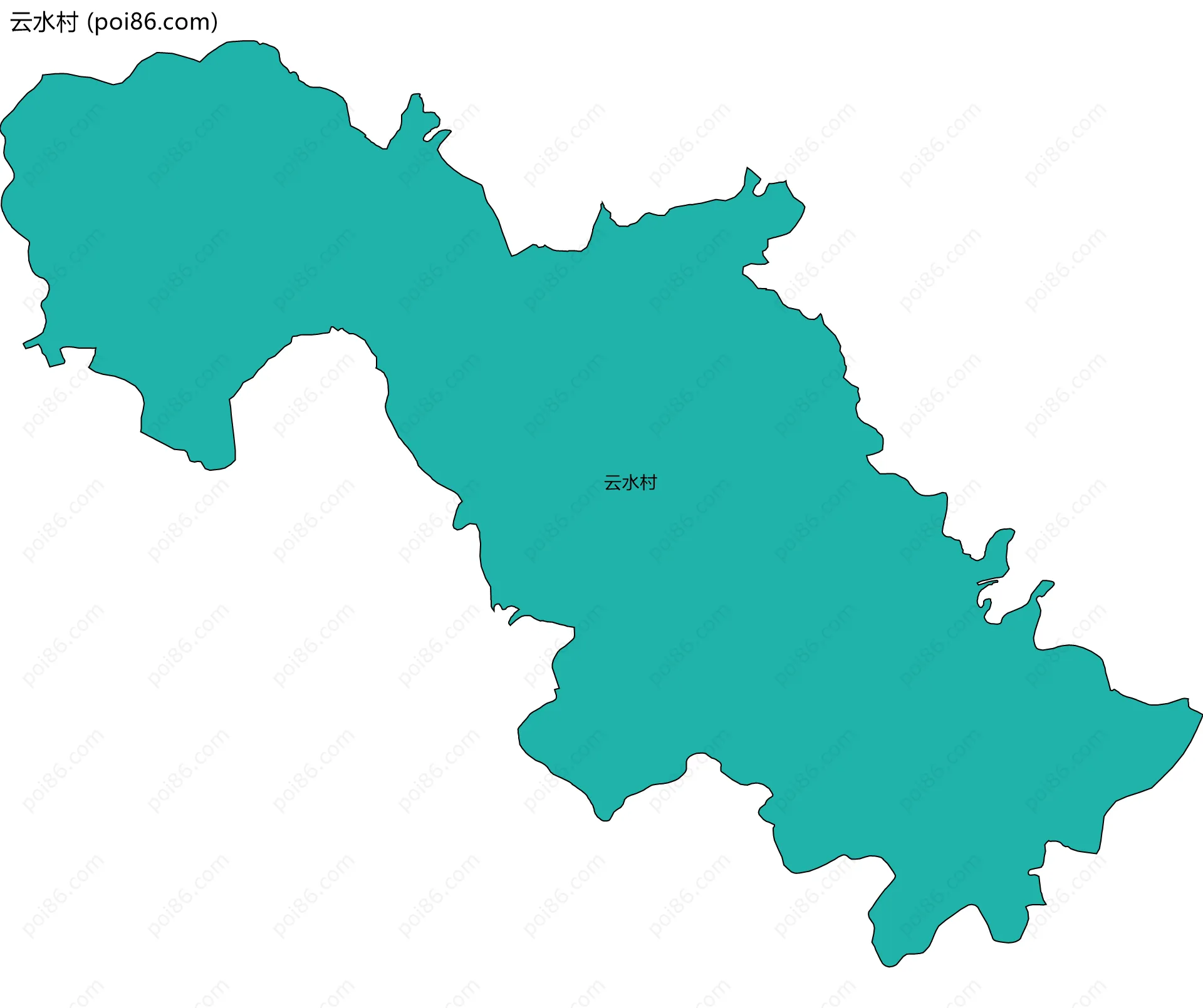 云水村边界地图