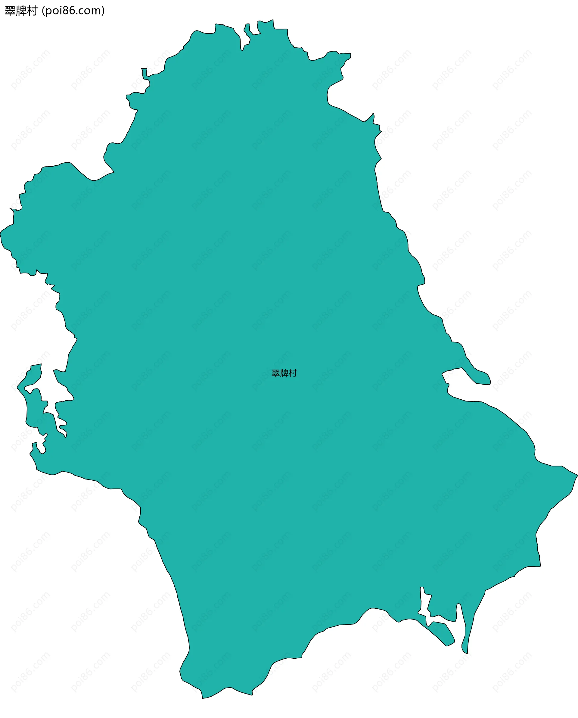 翠牌村边界地图