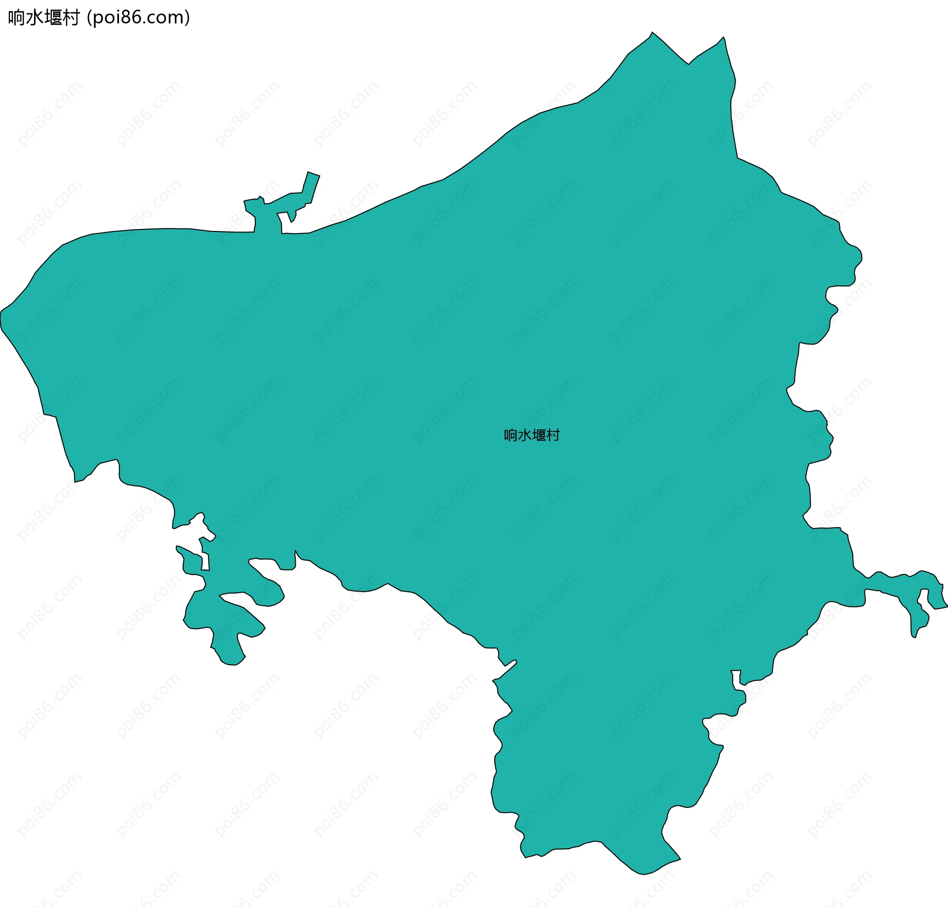 响水堰村边界地图