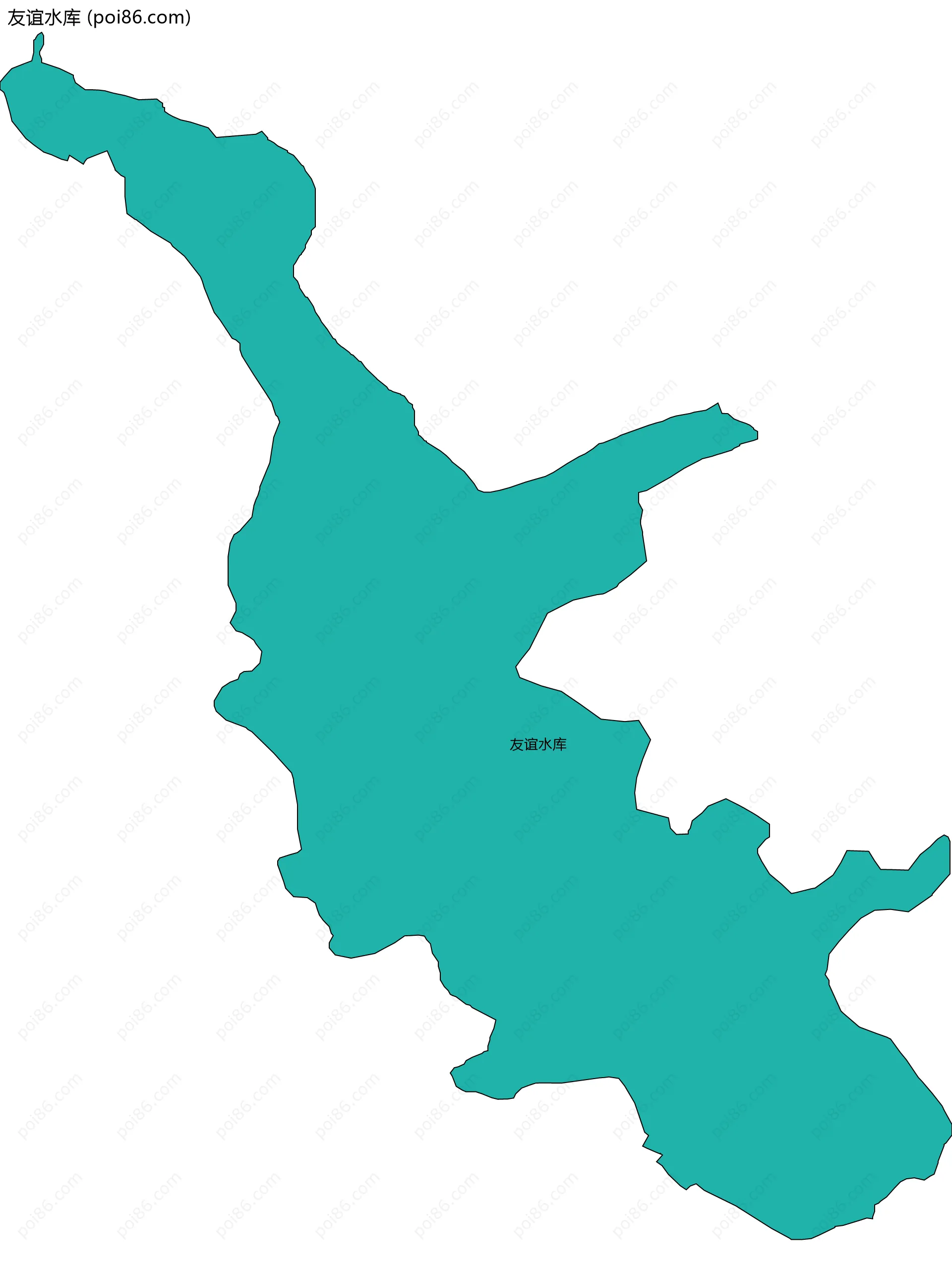 友谊水库边界地图