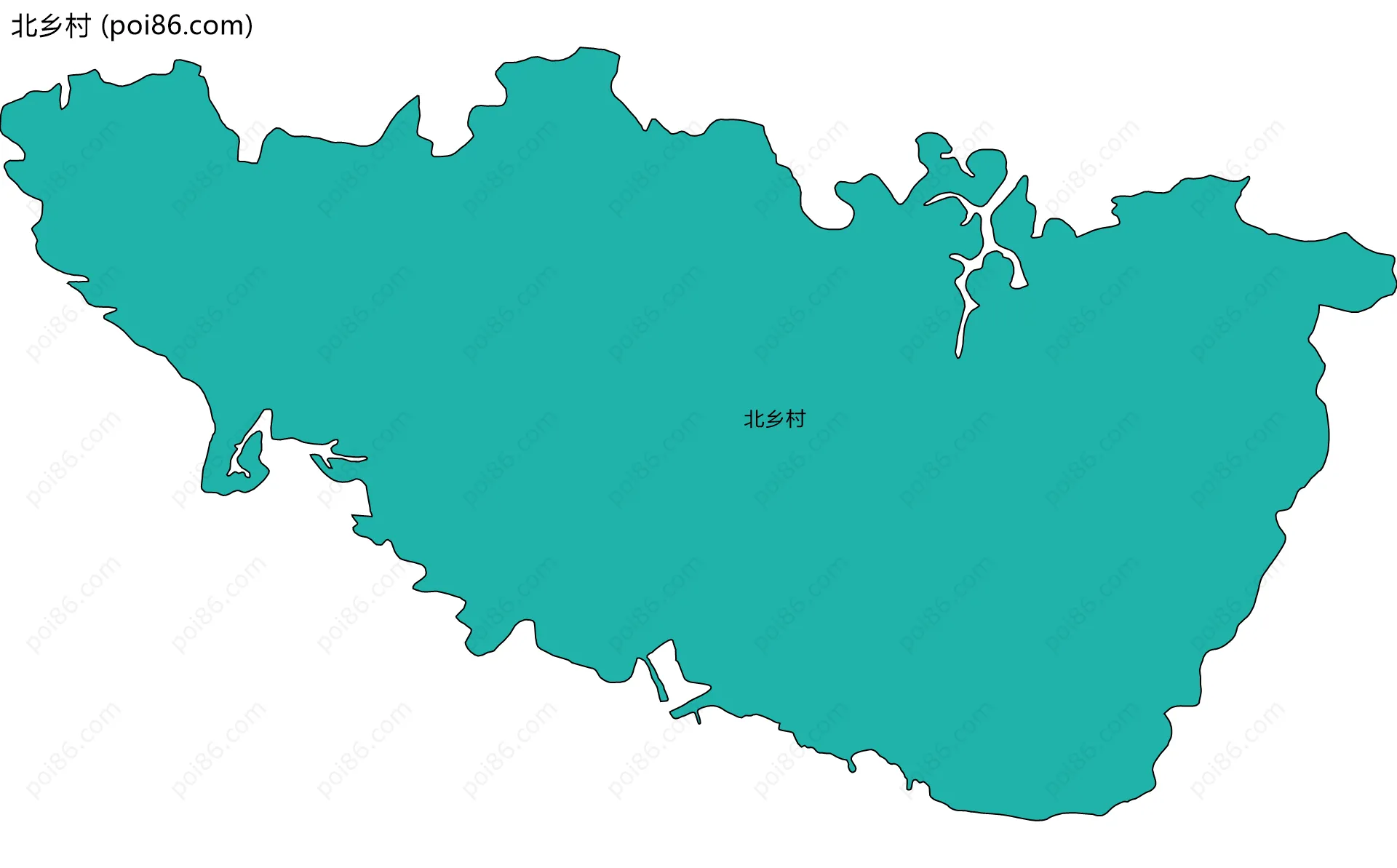 北乡村边界地图