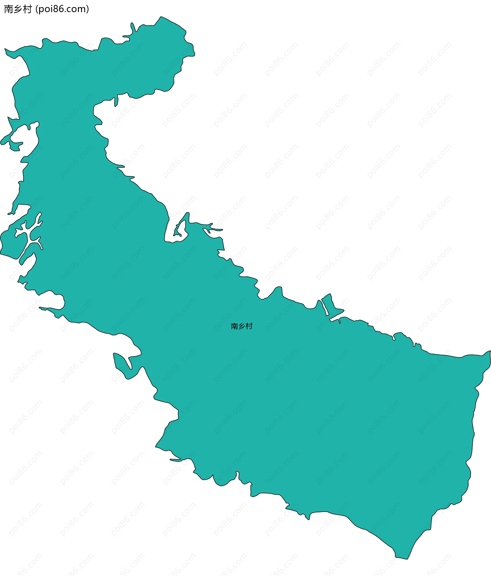 南乡村边界地图