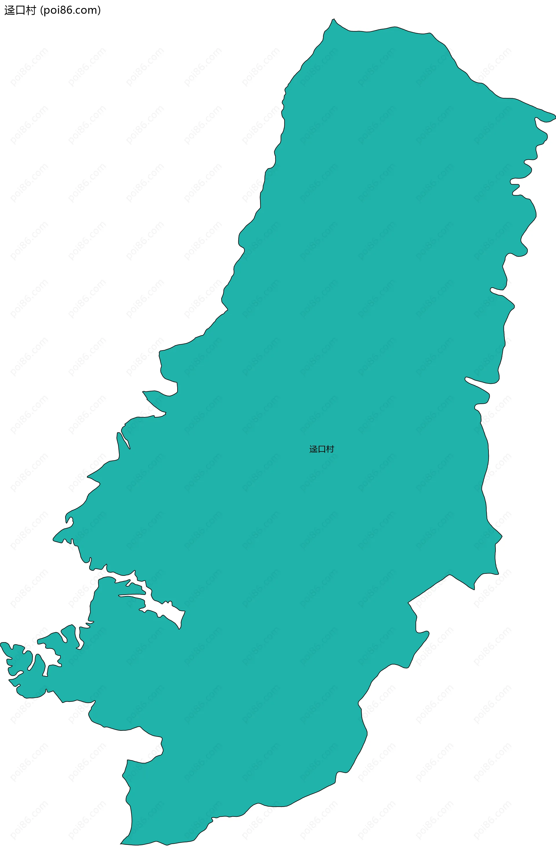 迳口村边界地图