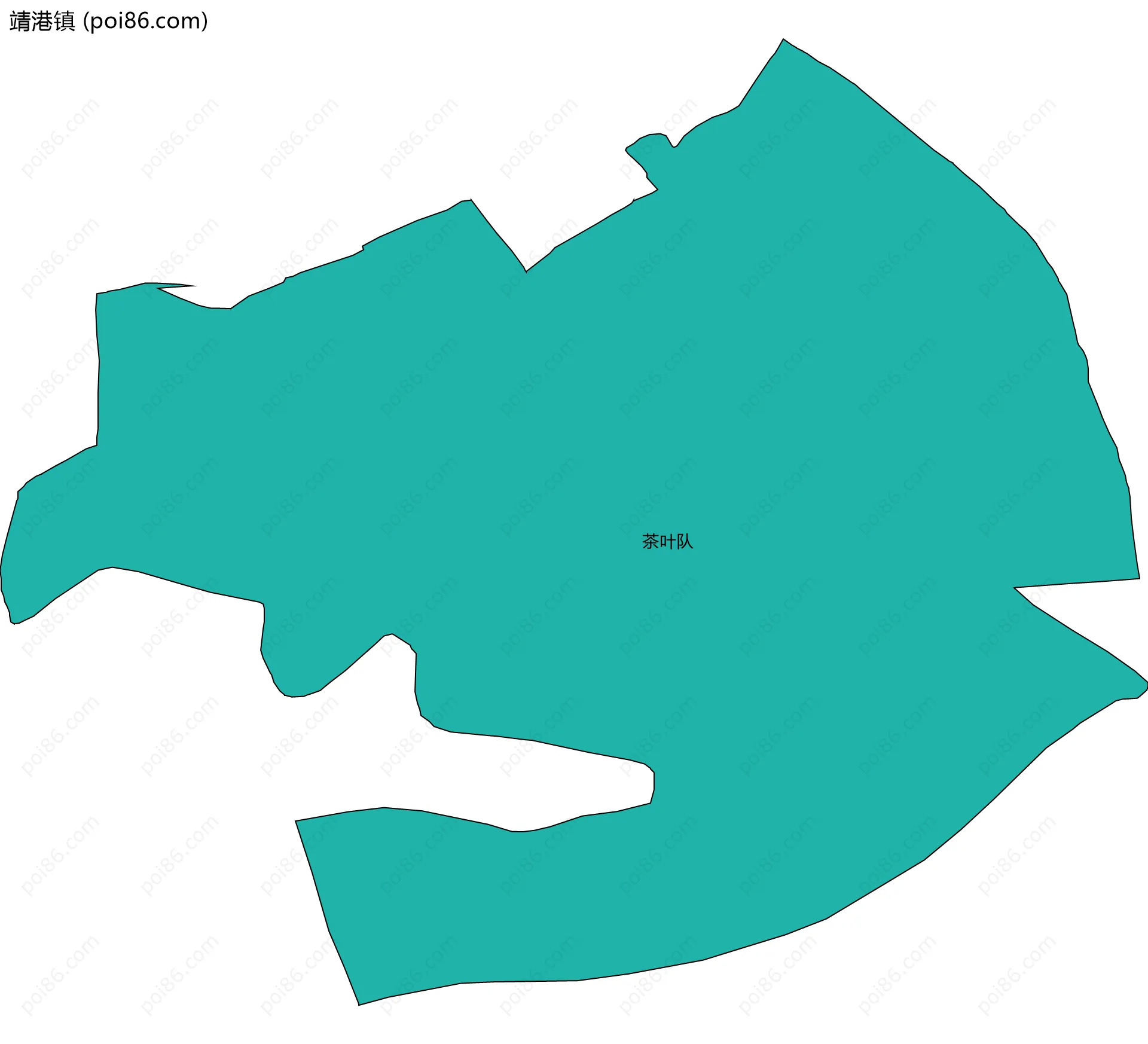 靖港镇边界地图(五级行政区划)