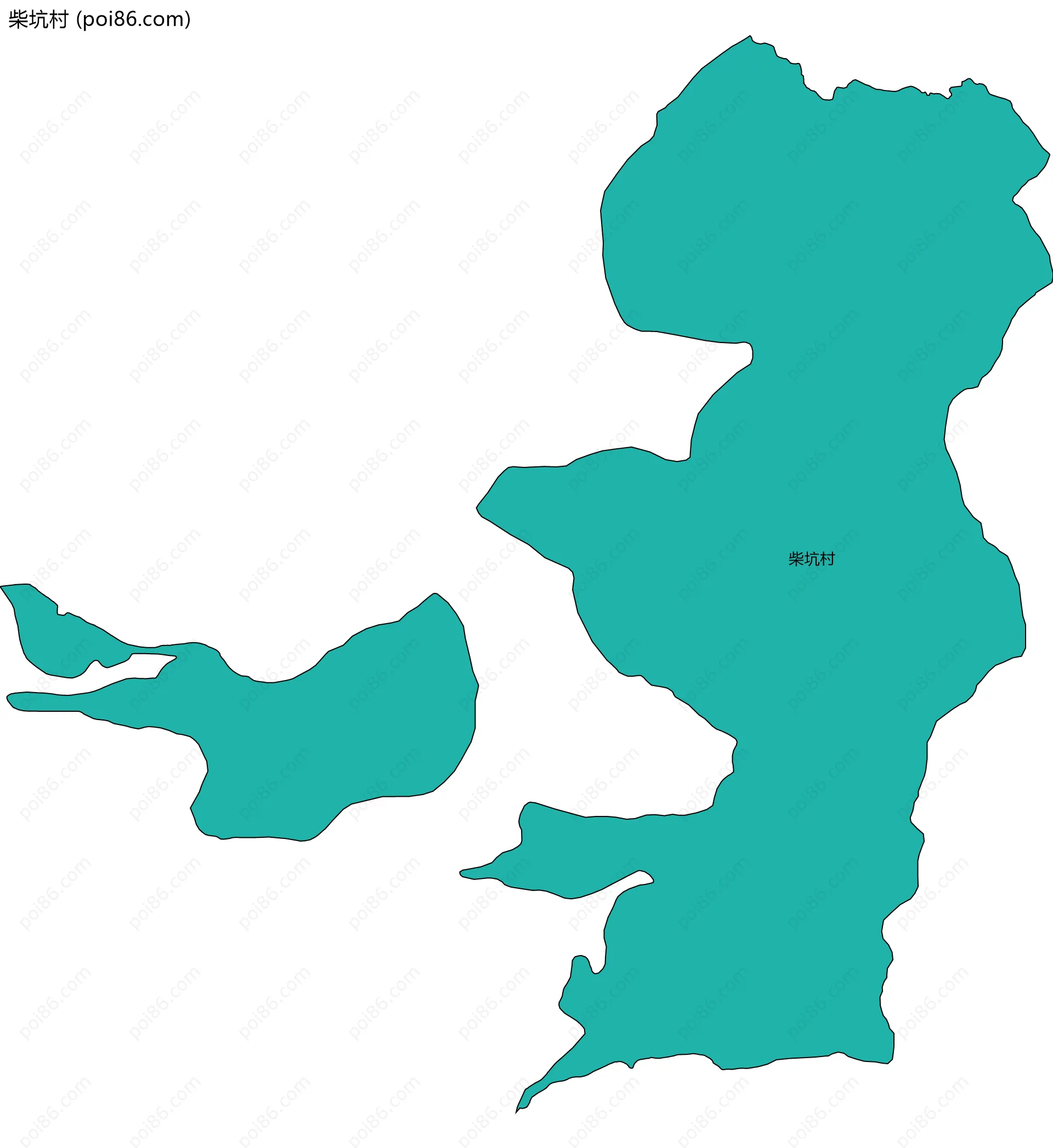 柴坑村边界地图