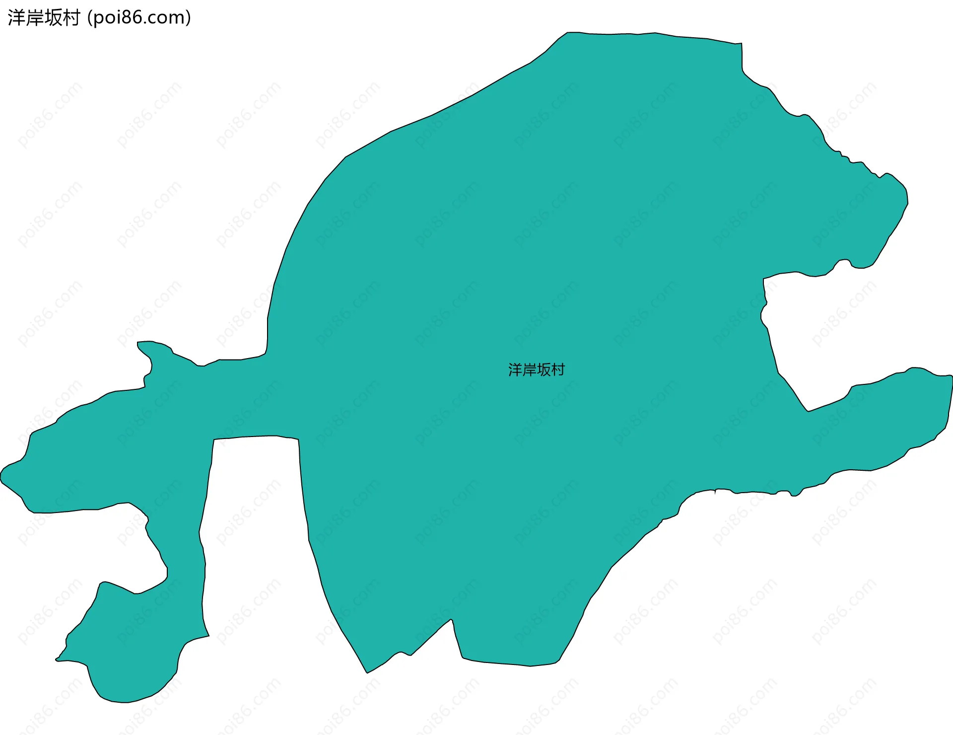 洋岸坂村边界地图