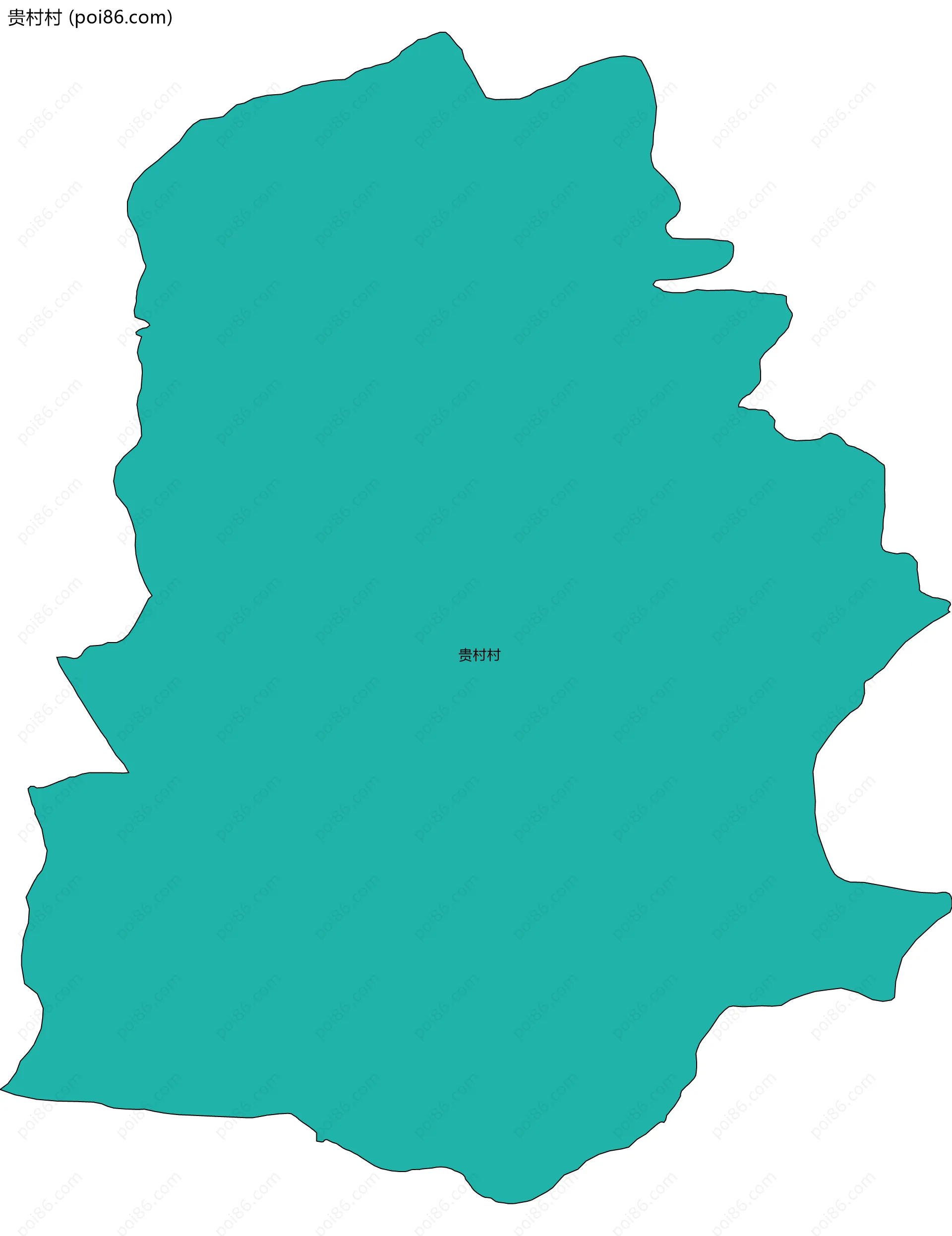 贵村村边界地图