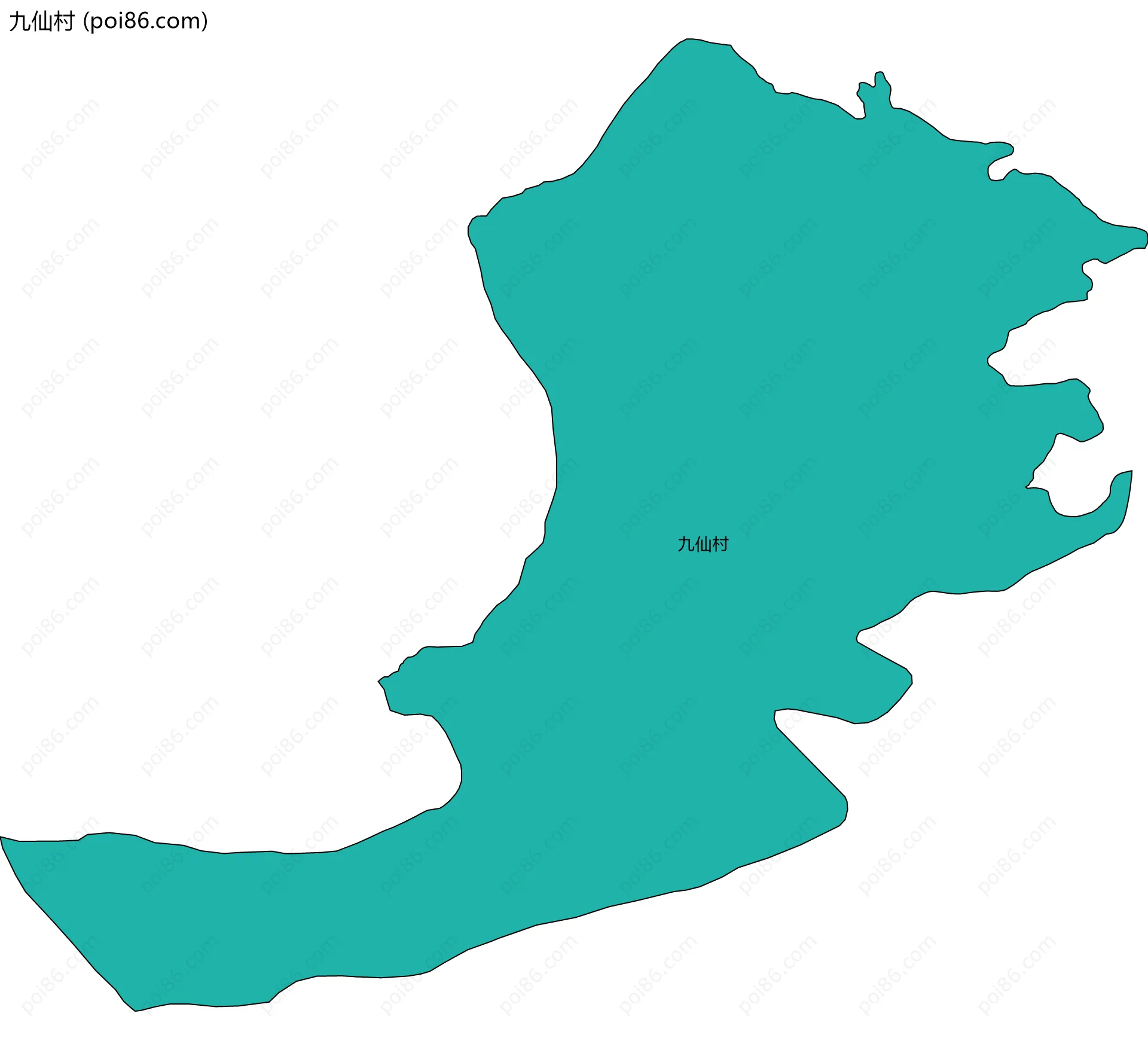 九仙村边界地图