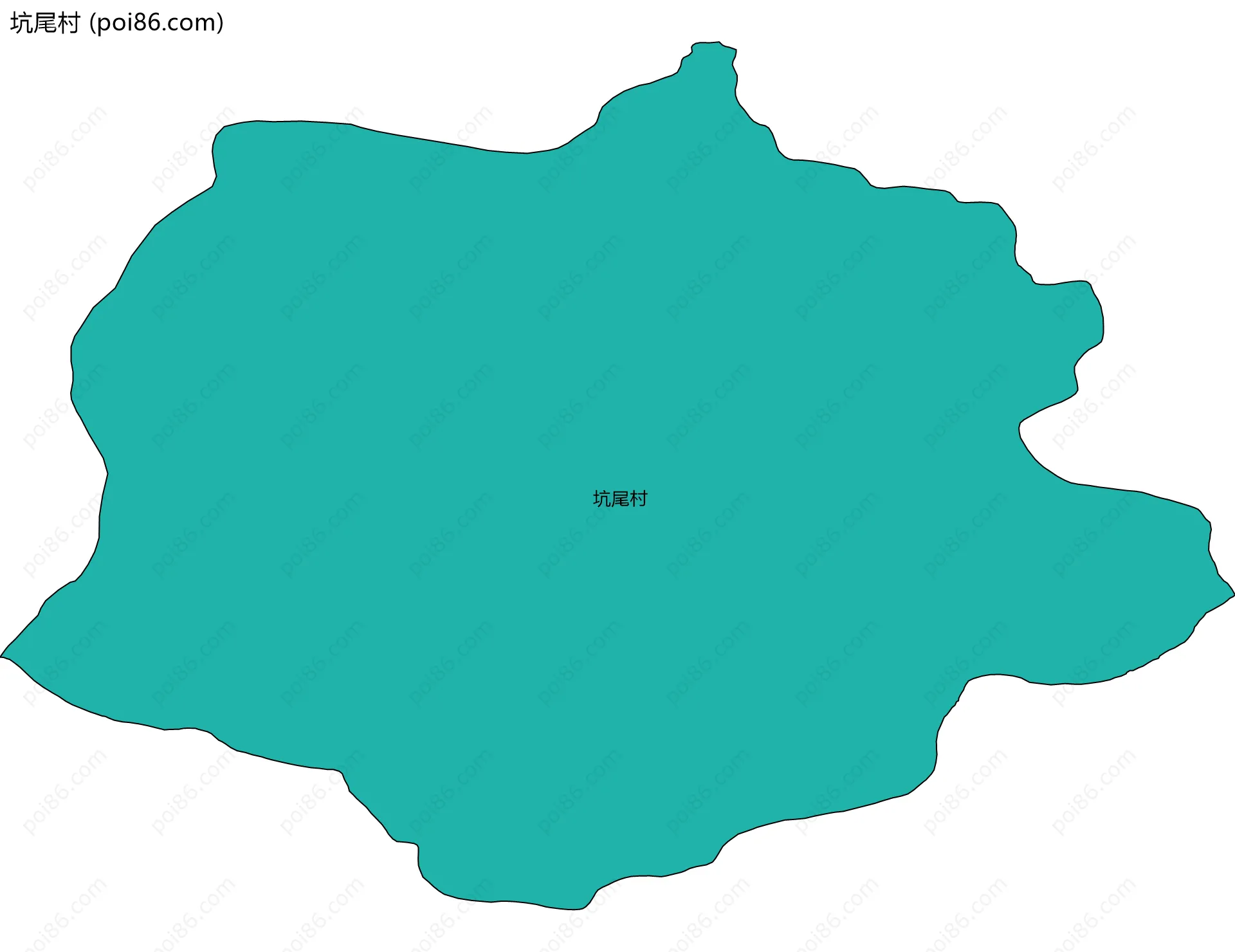 坑尾村边界地图