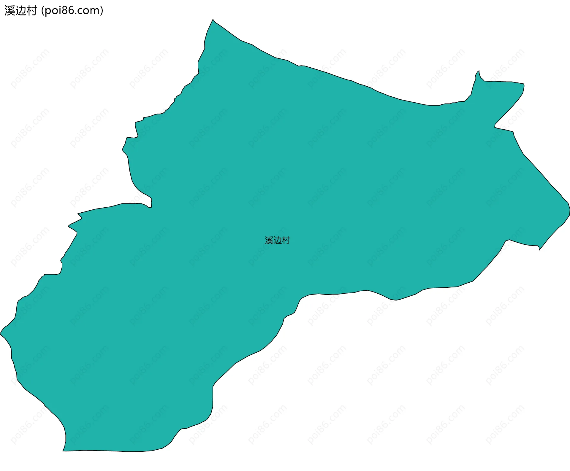 溪边村边界地图